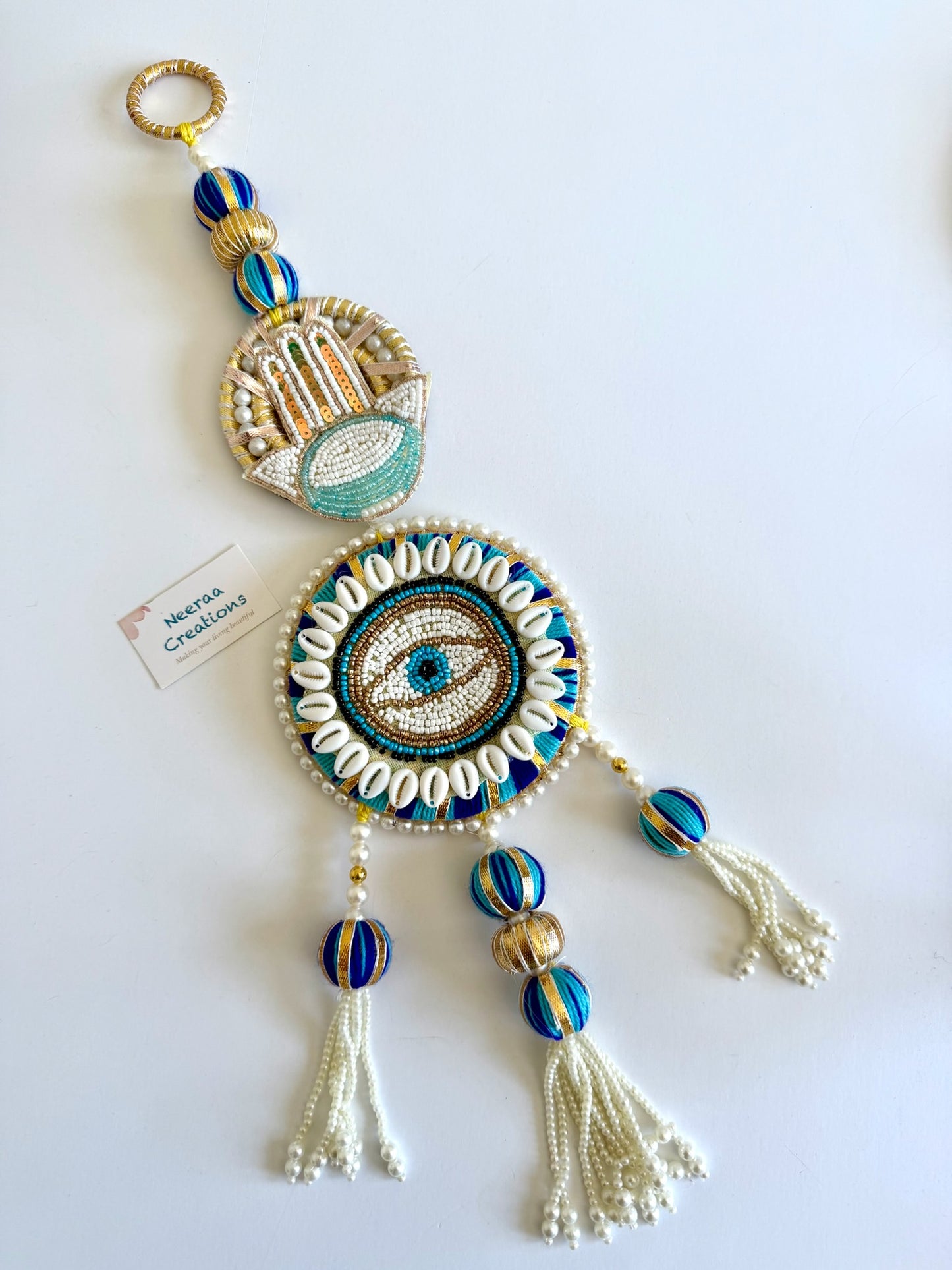 Evil Eye and Protective Hamsa Wall Hanging