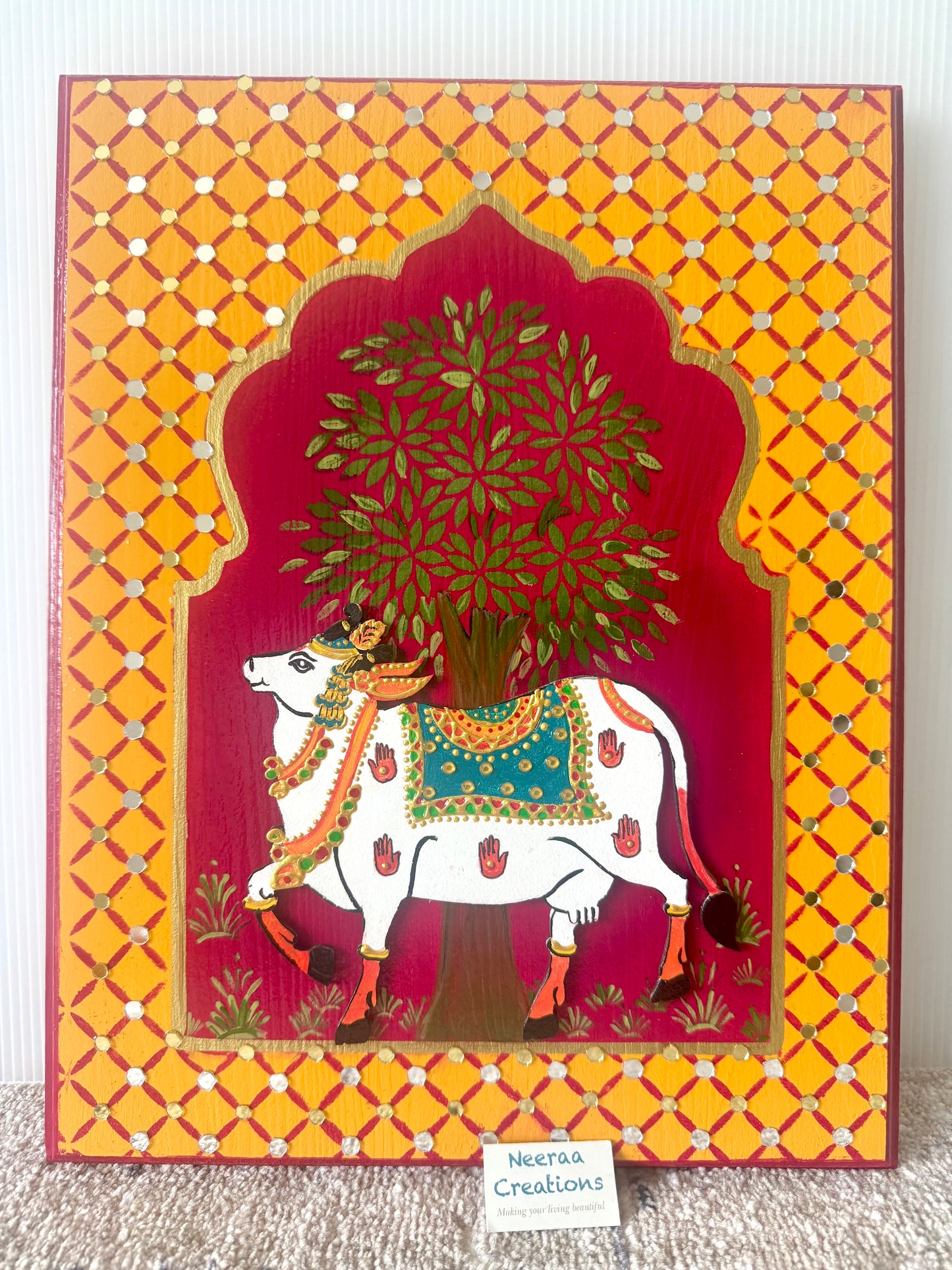 Srinathji with Pichwai Cow - Wall Decor set