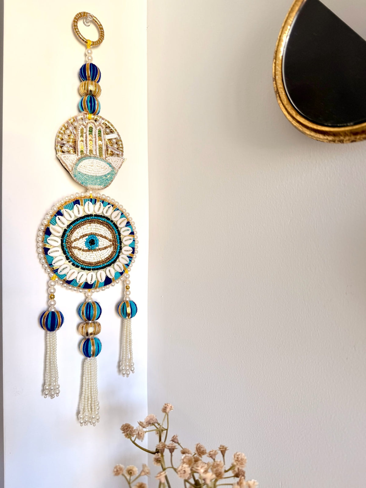 Evil Eye and Protective Hamsa Wall Hanging