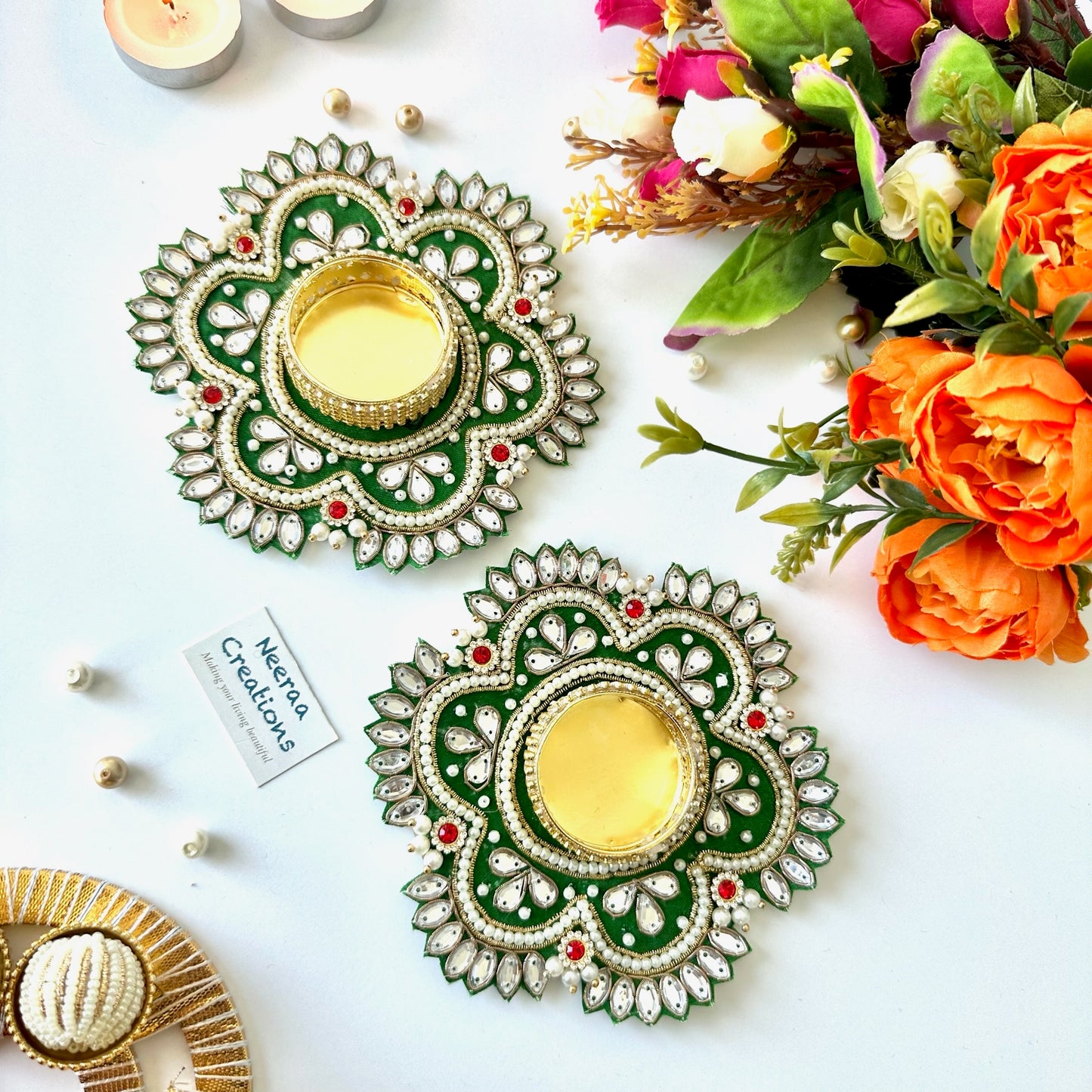 Festival Decoration Diyas - Set of 2