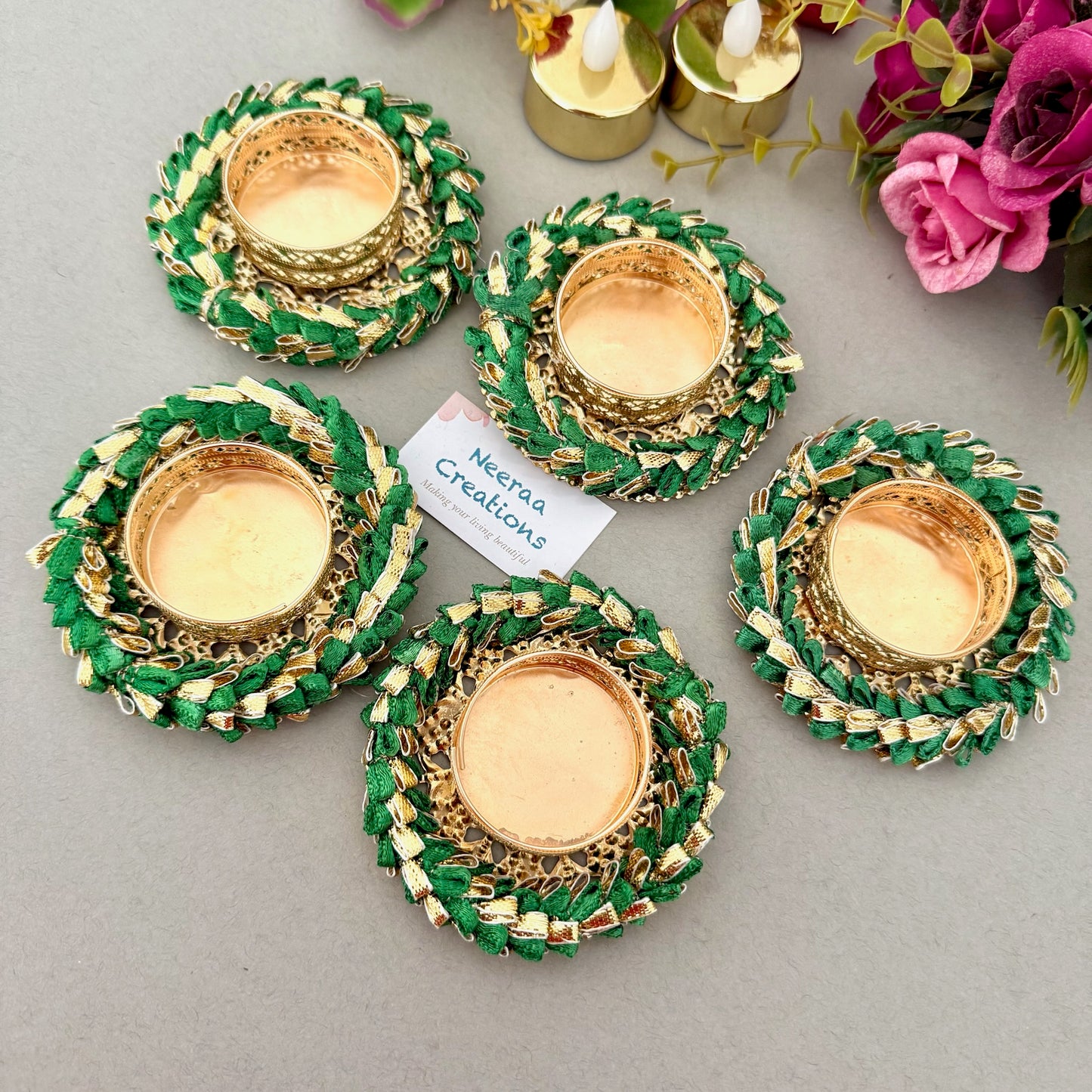 Decorative set of Tea-light holders (Set of 5)