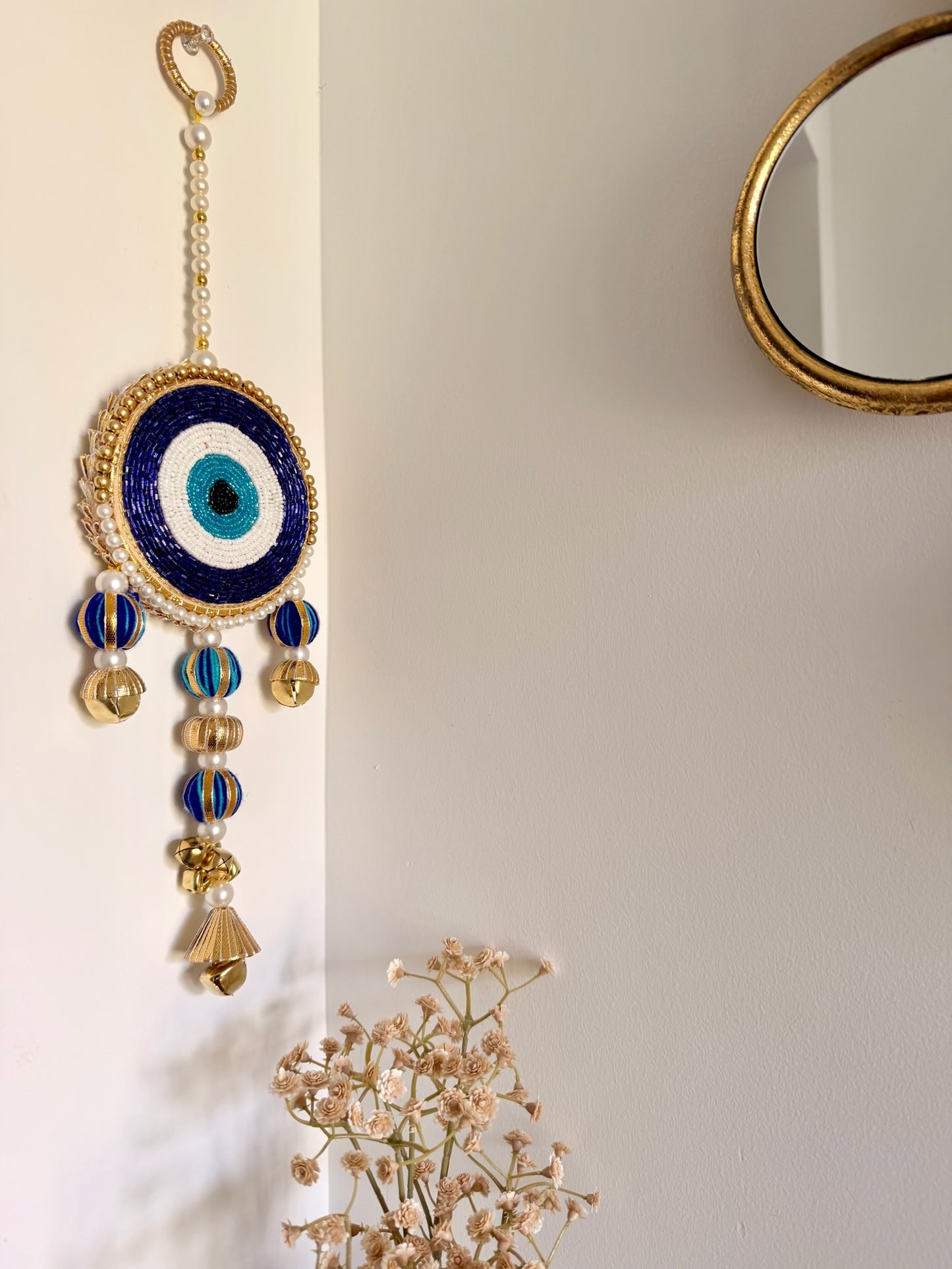 Handcrafted Blue Evil Eye Wall Hanging