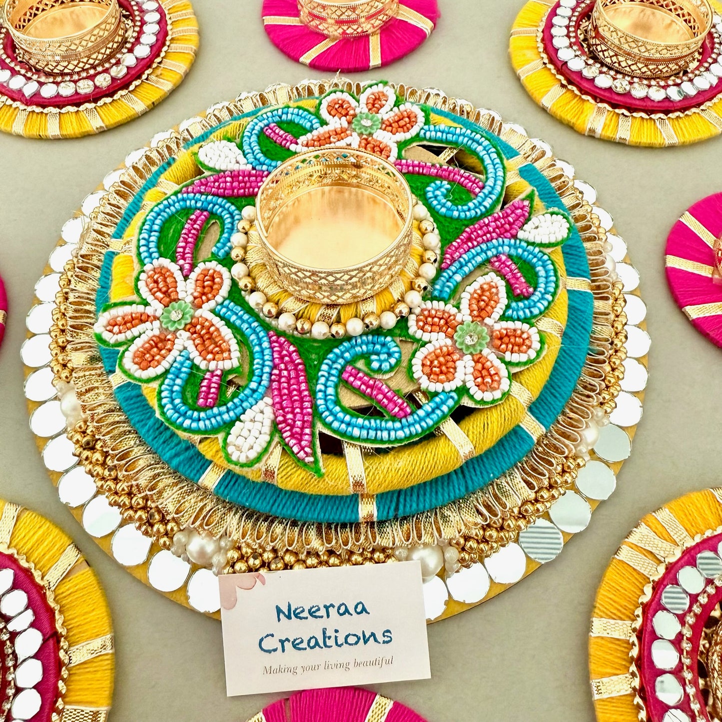 Festive Rangoli Tealight Decoration Set