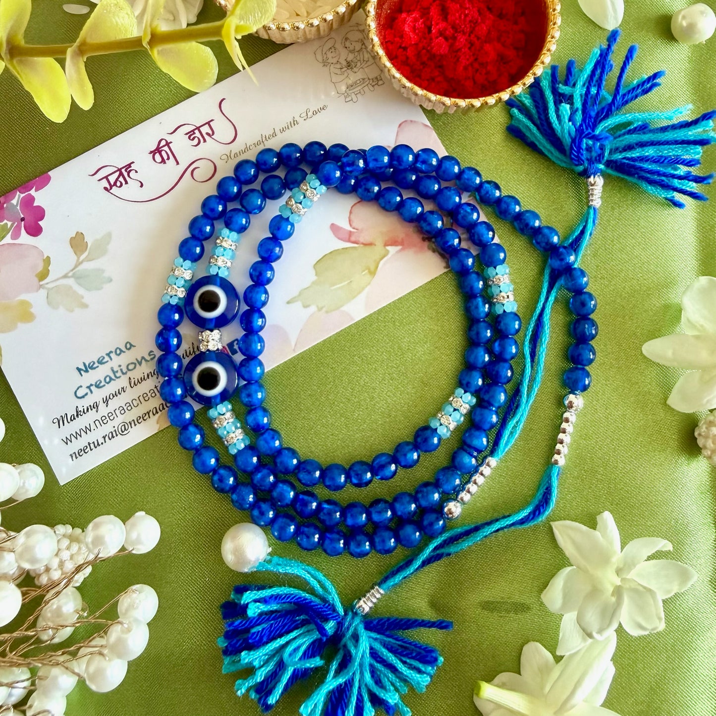 Triple-Fold Evil Eye Protection Rakhi