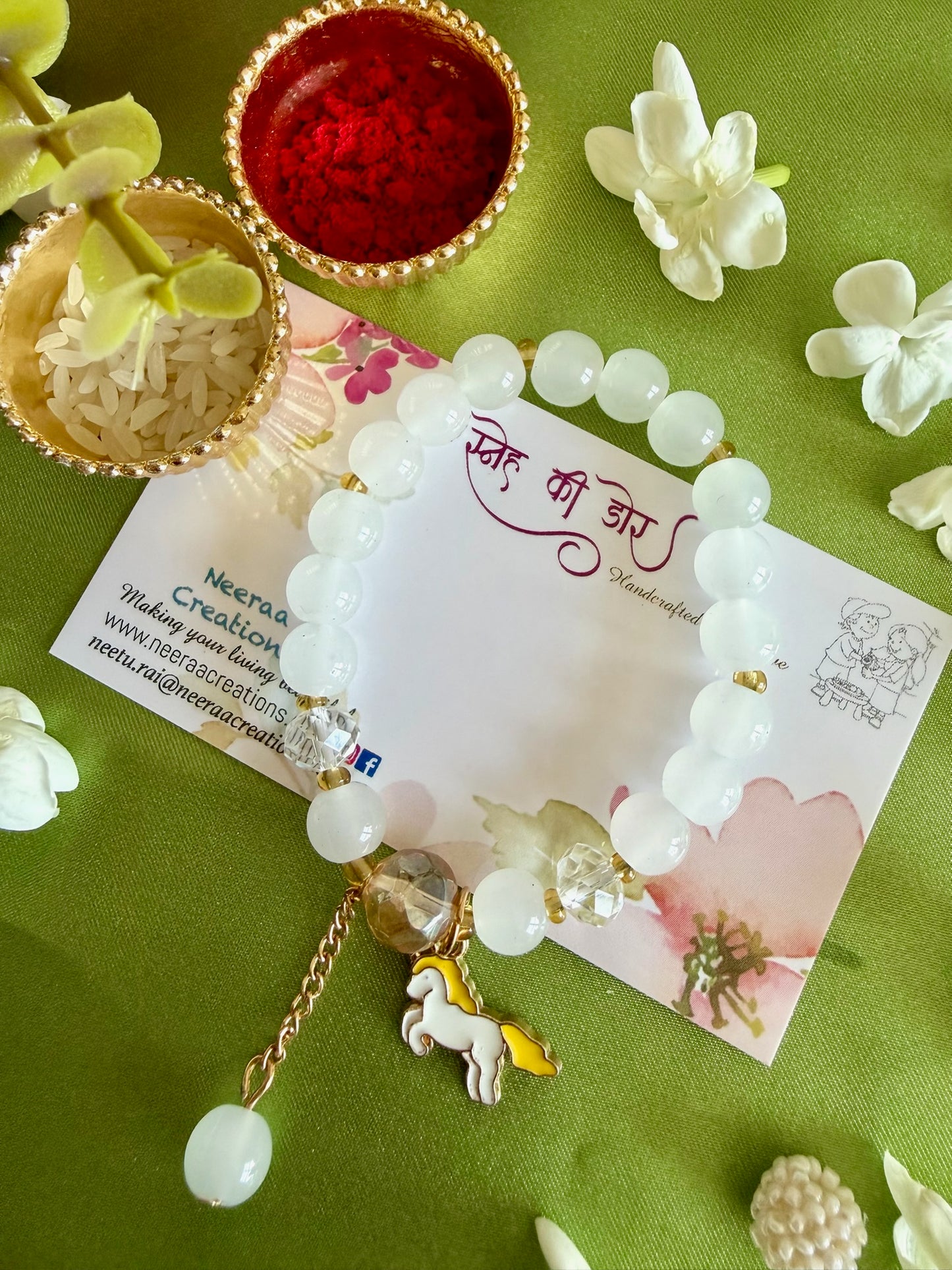 Whimsical Unicorn Charm Kids' Rakhi