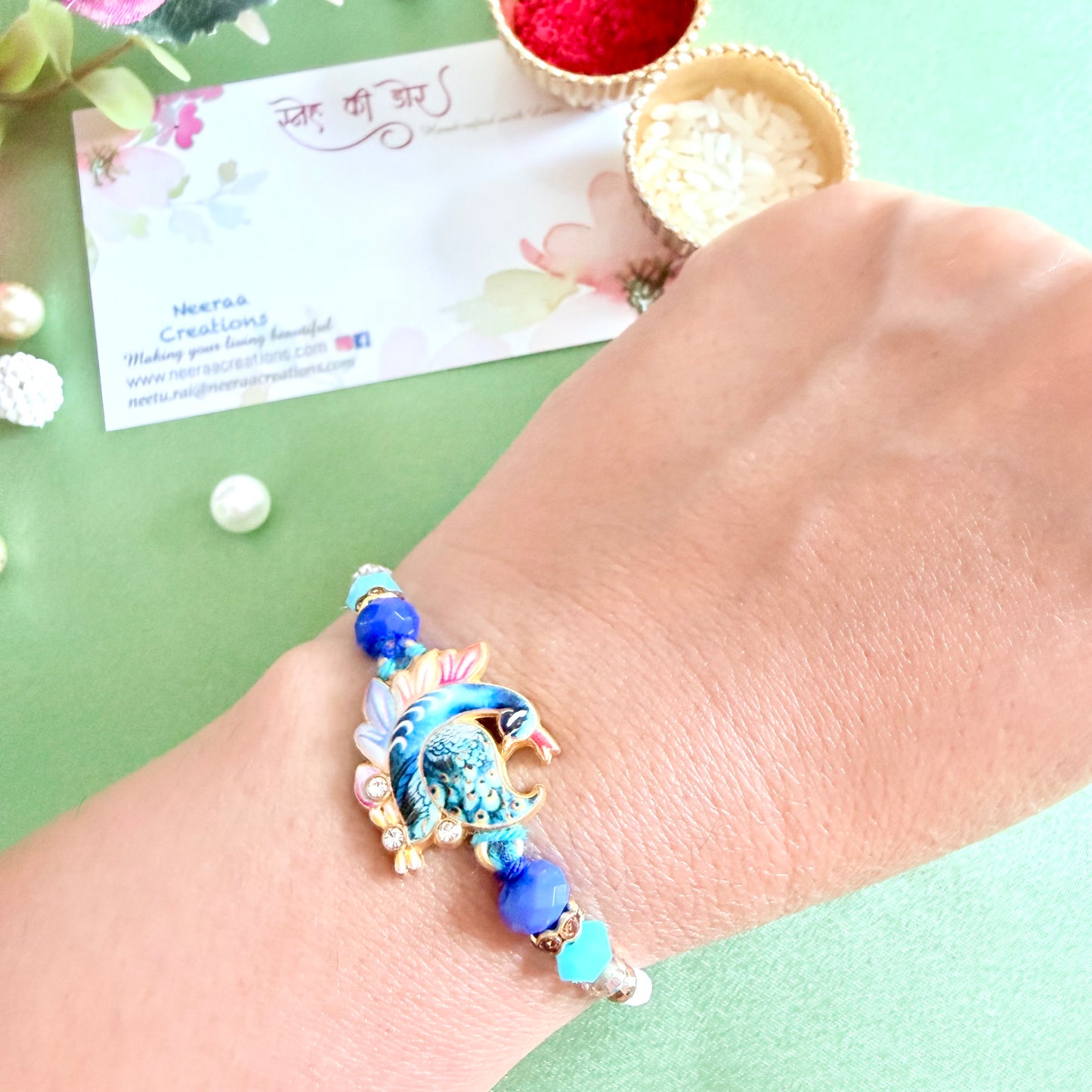 Peacock Elegance Rakhi