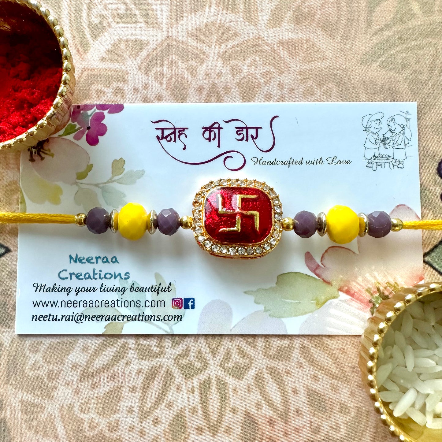 Swastik Rakhi for Bhaiya