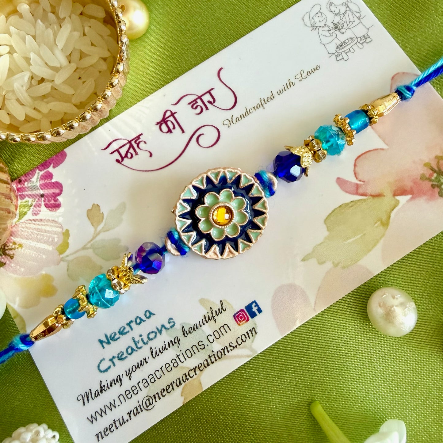 Radiant Sun and Evil Eye Rakhi