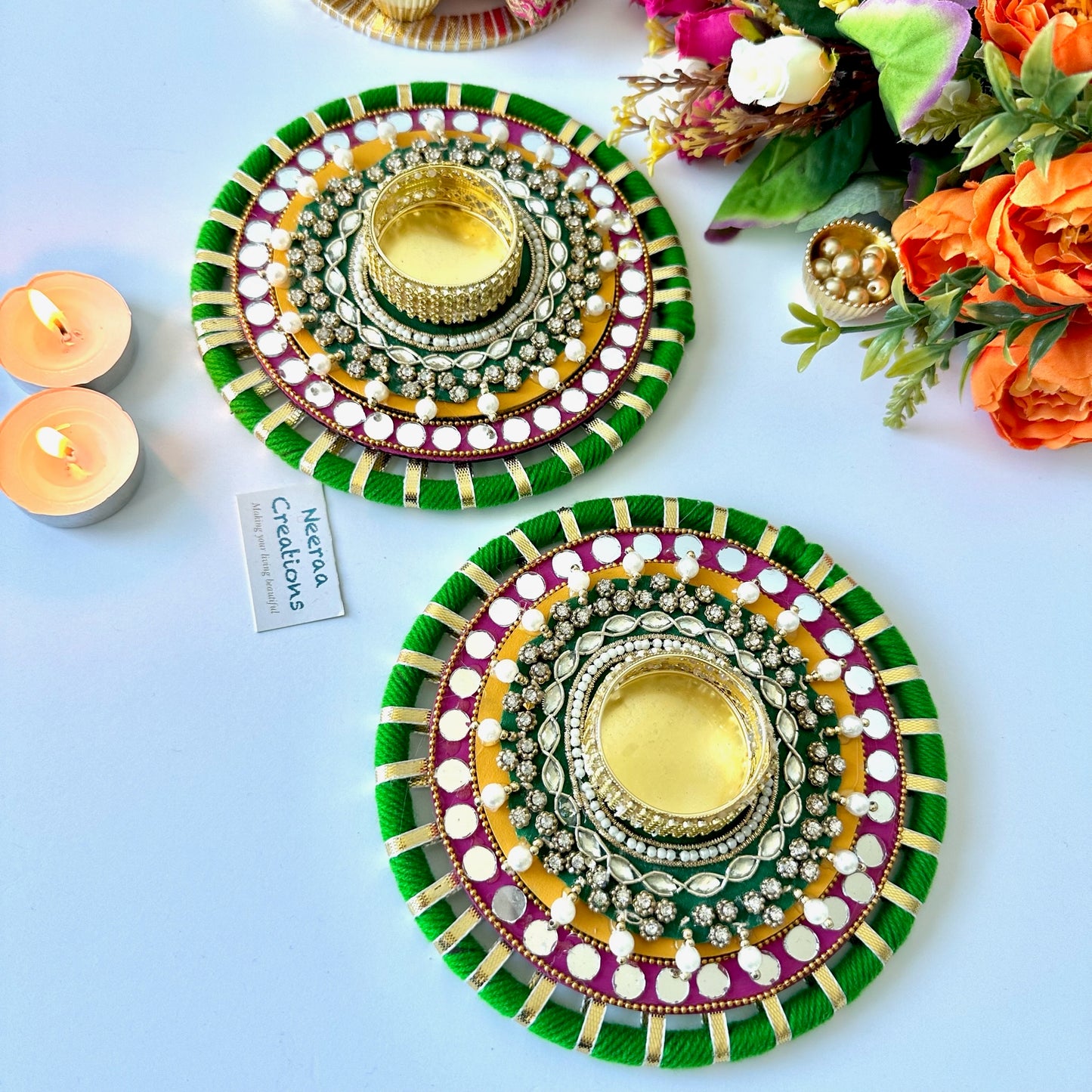 Festival Decoration Diyas - Set of 2