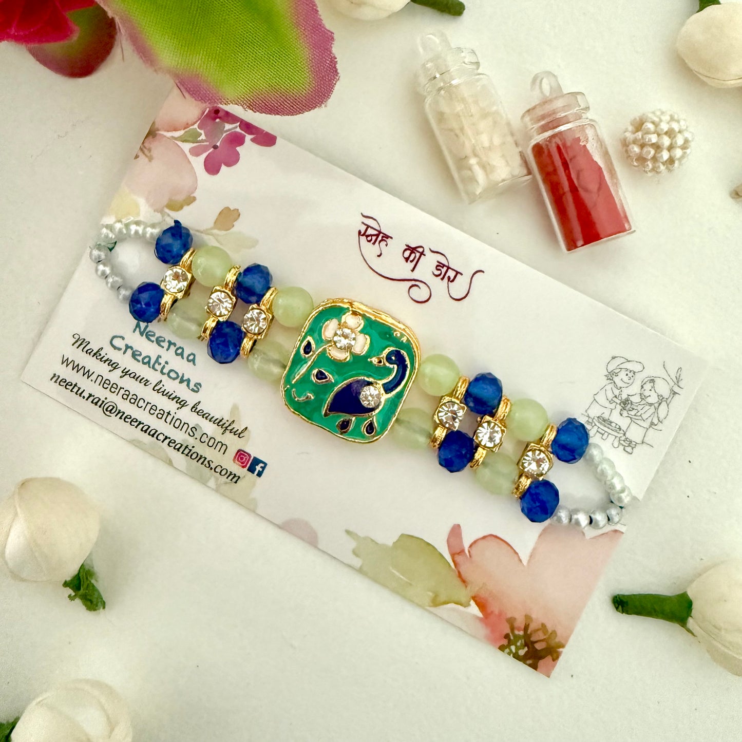 Vibrant Brother Rakhi with Peacock Design