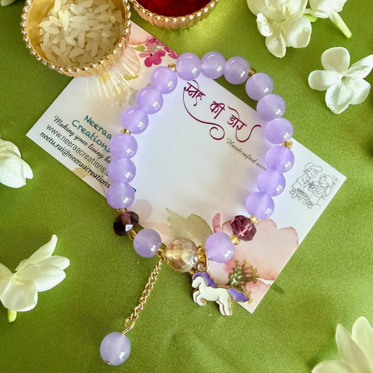 Whimsical Unicorn Charm Kids' Rakhi