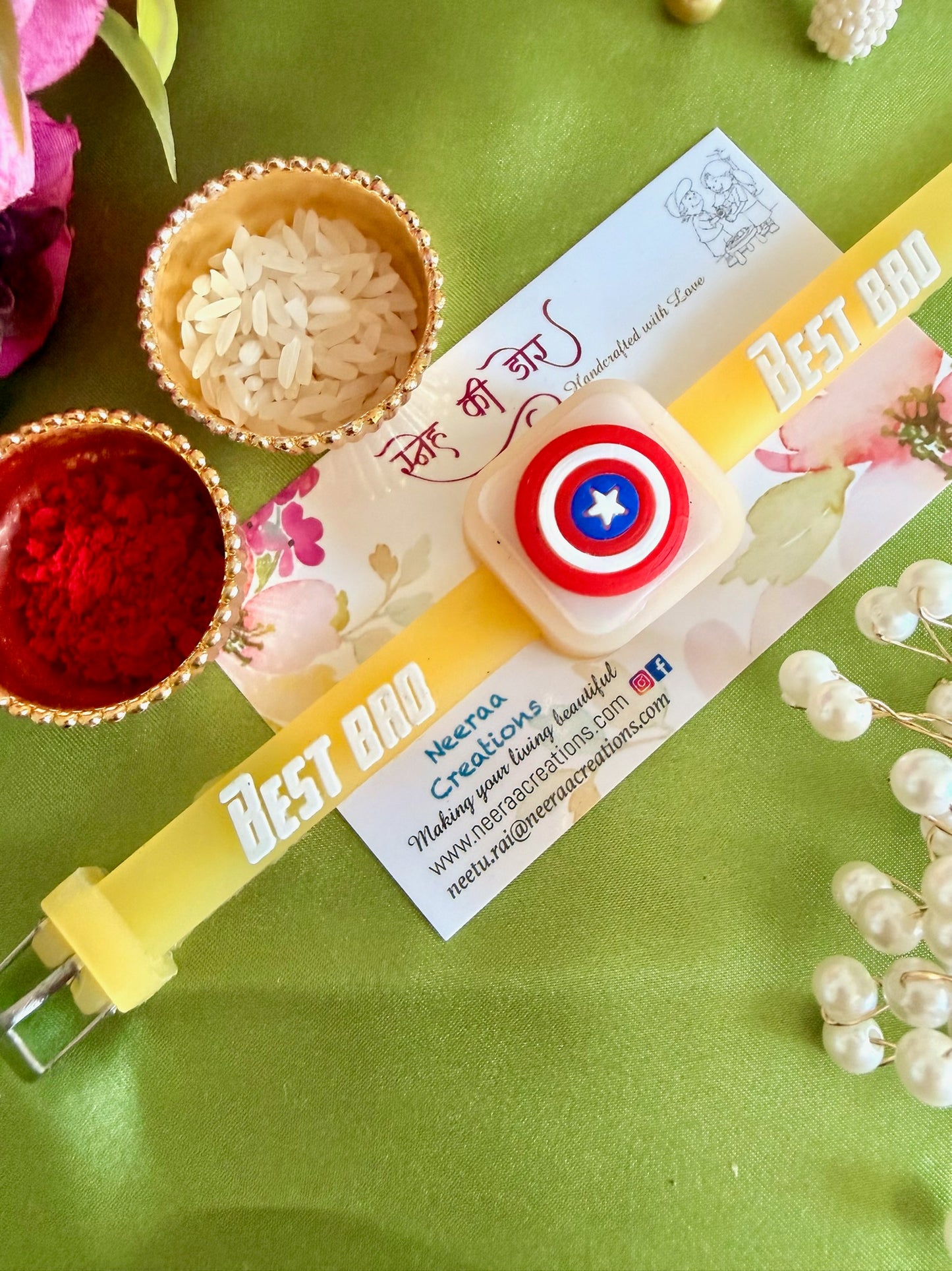 Captain America Shield Light-Up Kids' Rakhi