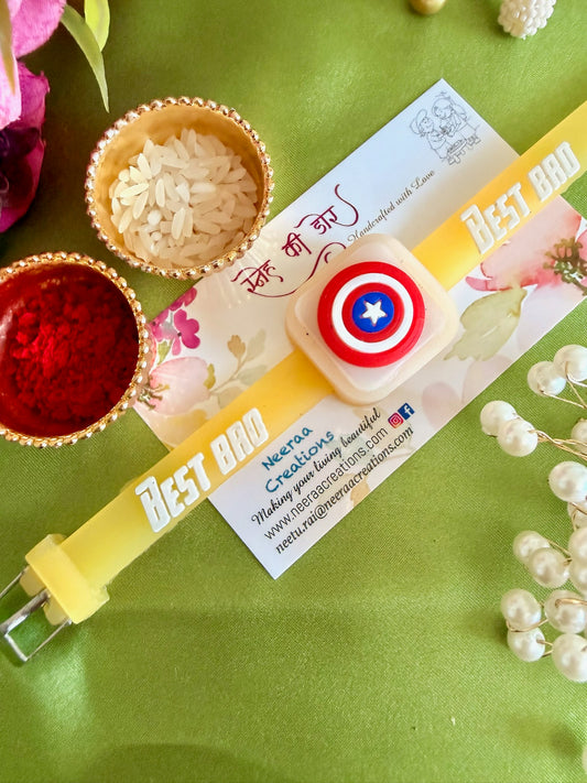 Captain America Shield Light-Up Kids' Rakhi