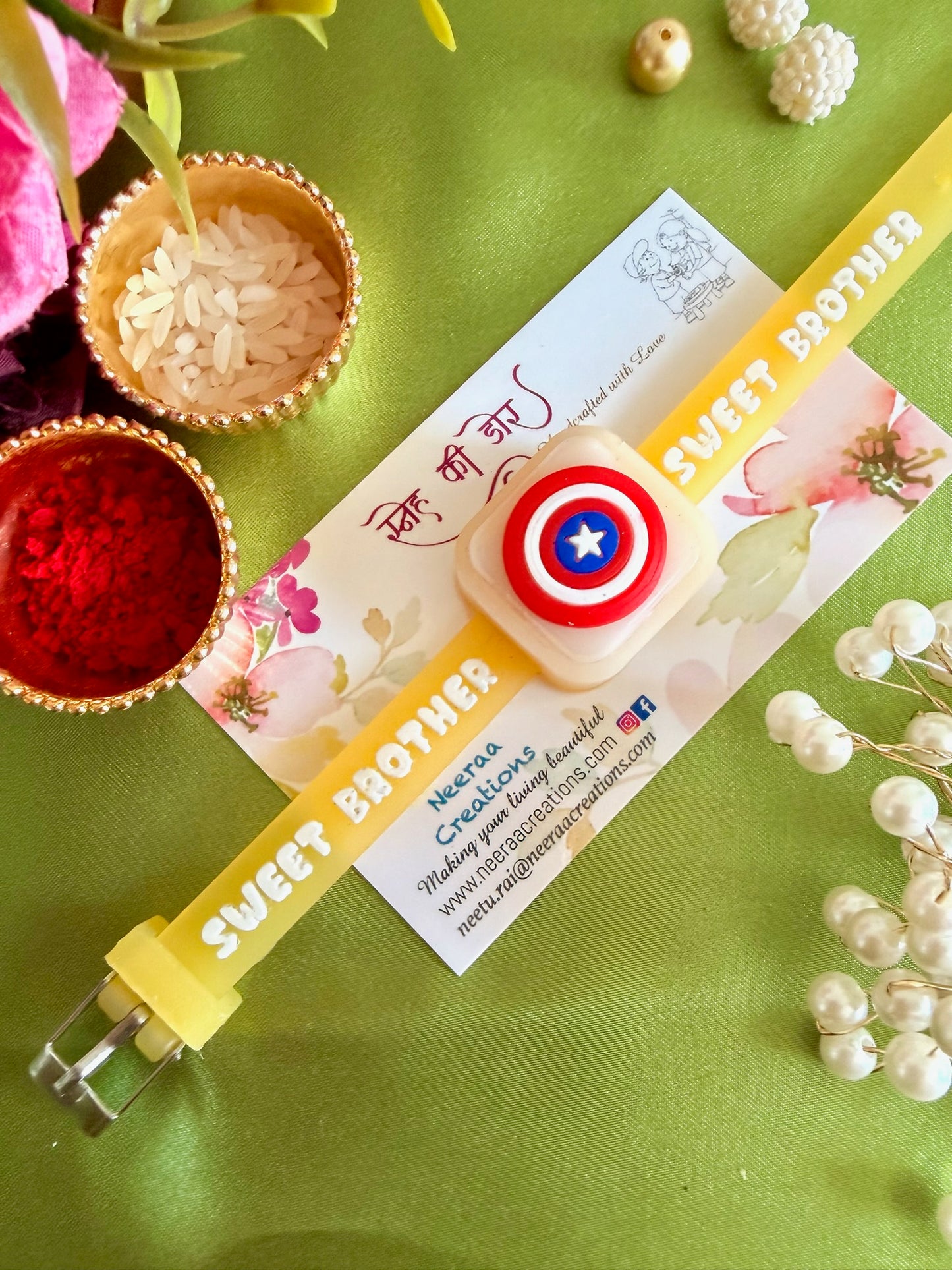 Captain America Shield Light-Up Kids' Rakhi