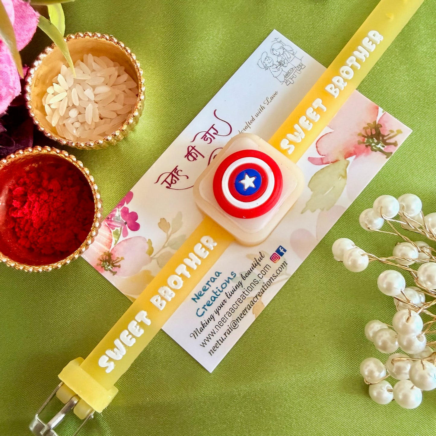 Captain America Shield Light-Up Kids' Rakhi