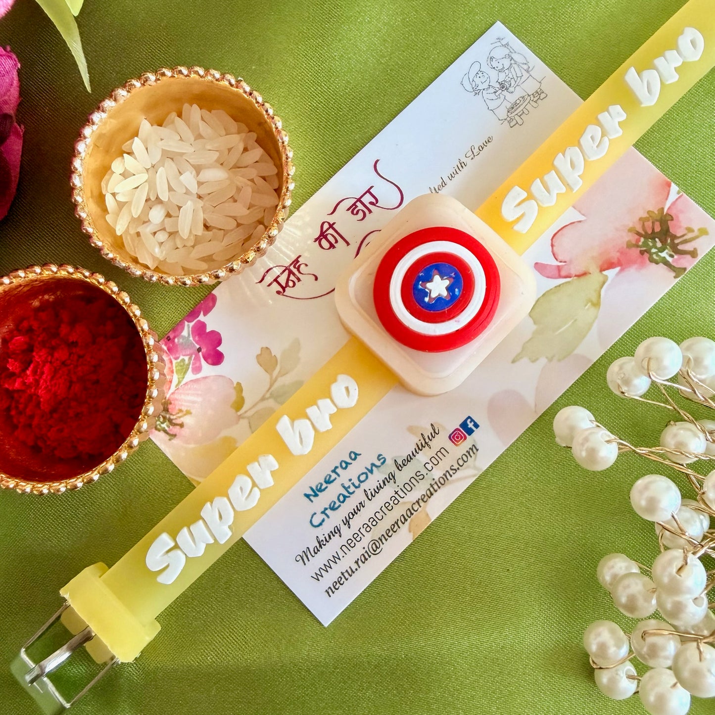 Captain America Shield Light-Up Kids' Rakhi