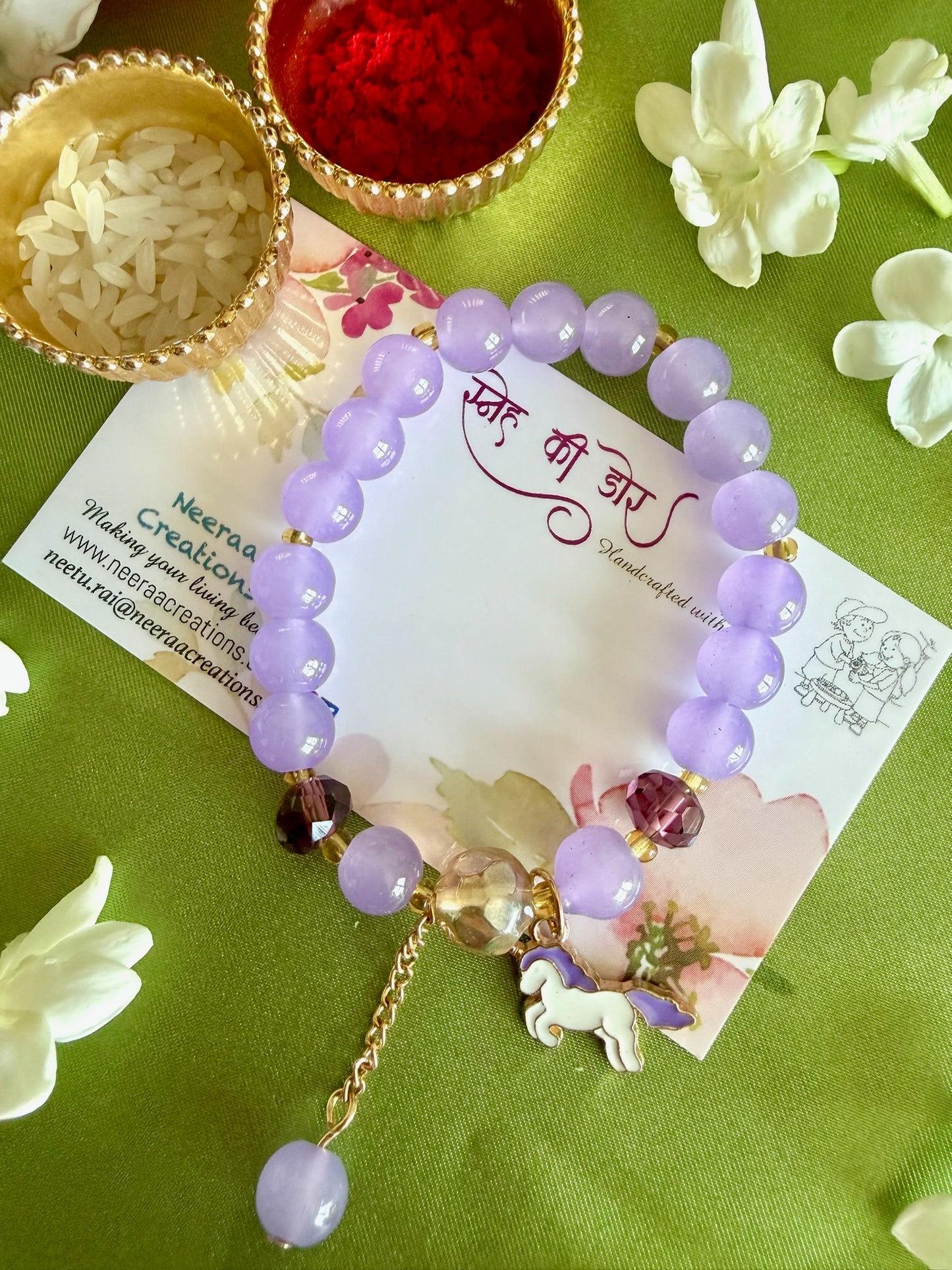 Whimsical Unicorn Charm Kids' Rakhi
