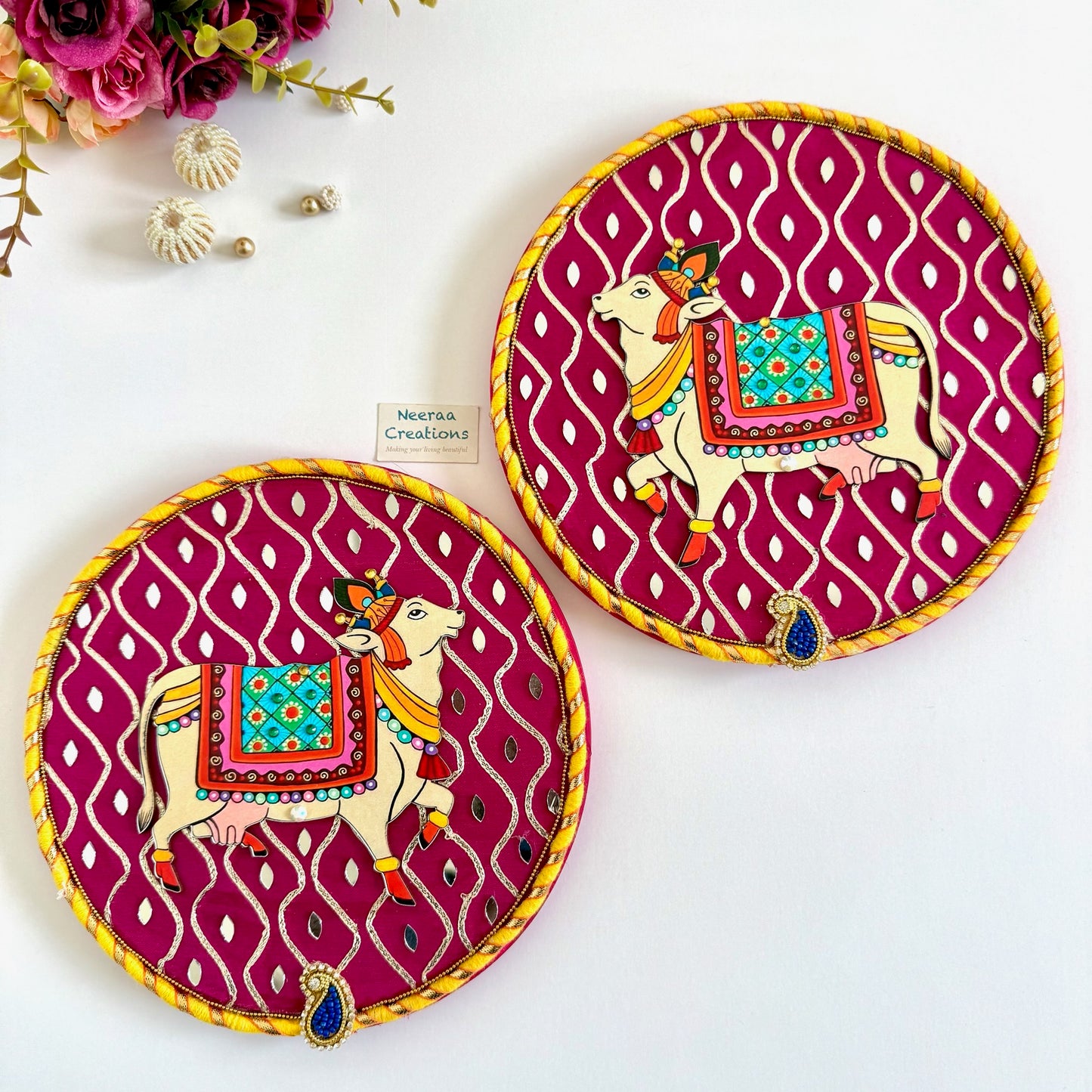 Pichwai Cow Wall Decor Set