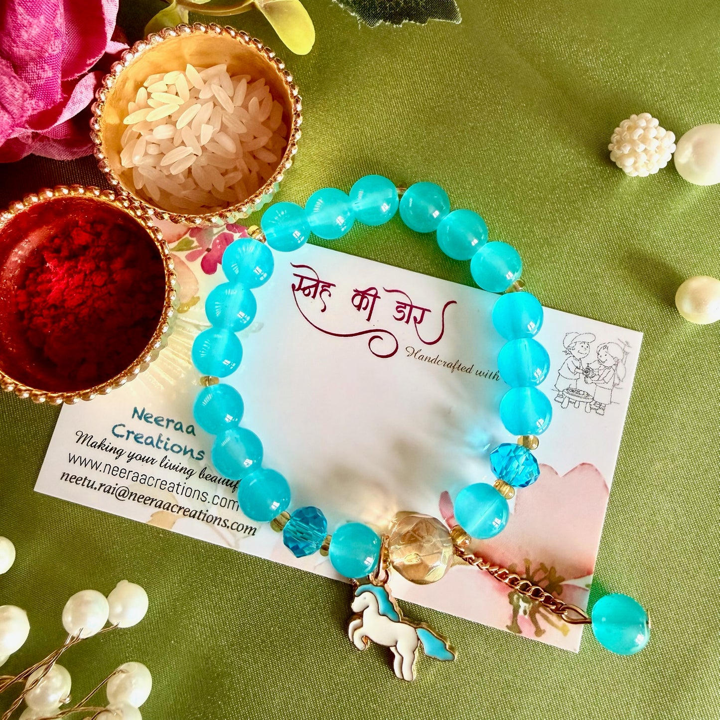 Whimsical Unicorn Charm Kids' Rakhi