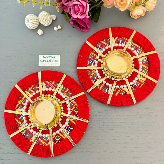 Vibrant Tea-light holders (Set of 2)