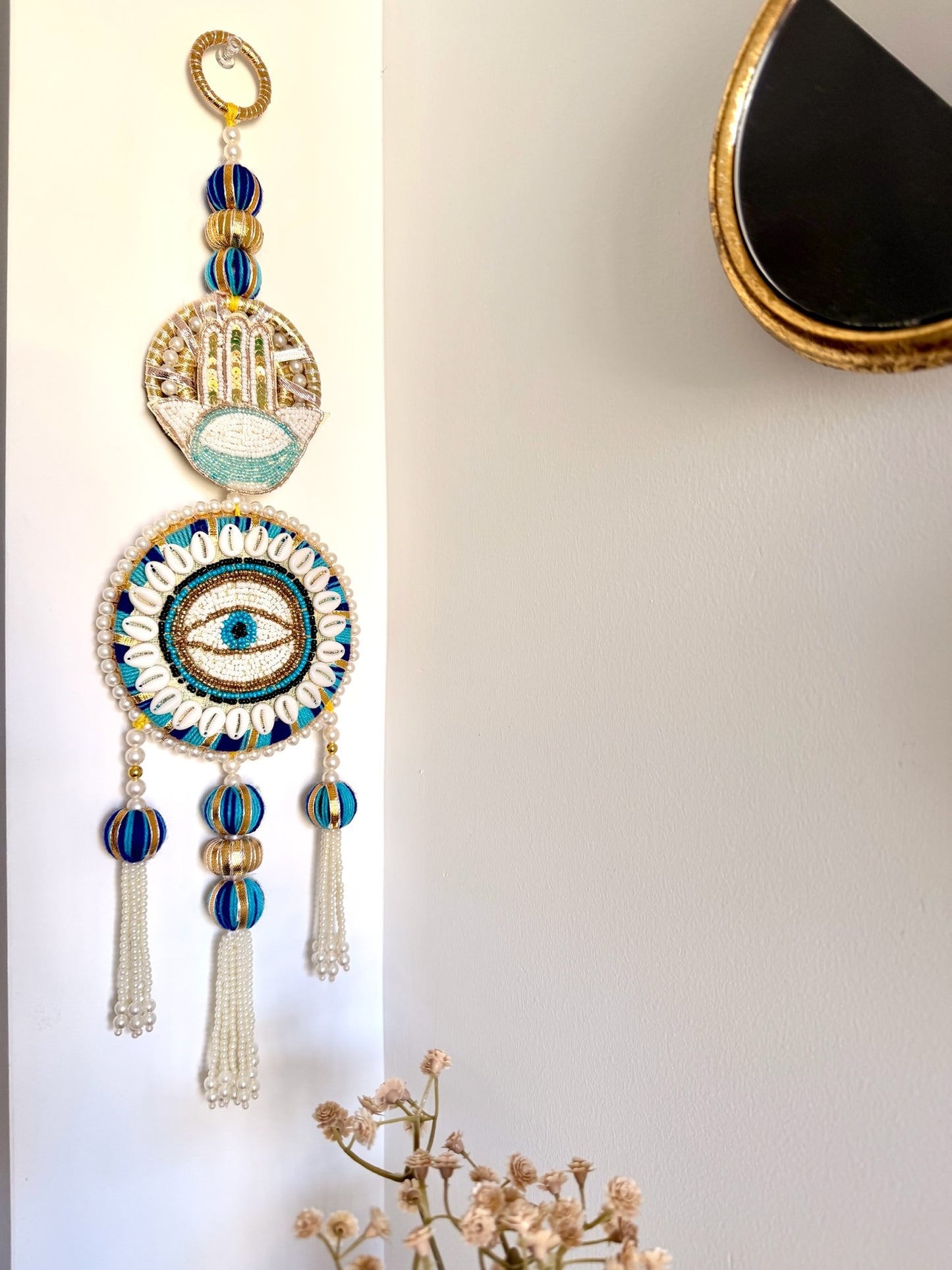 Evil Eye and Protective Hamsa Wall Hanging