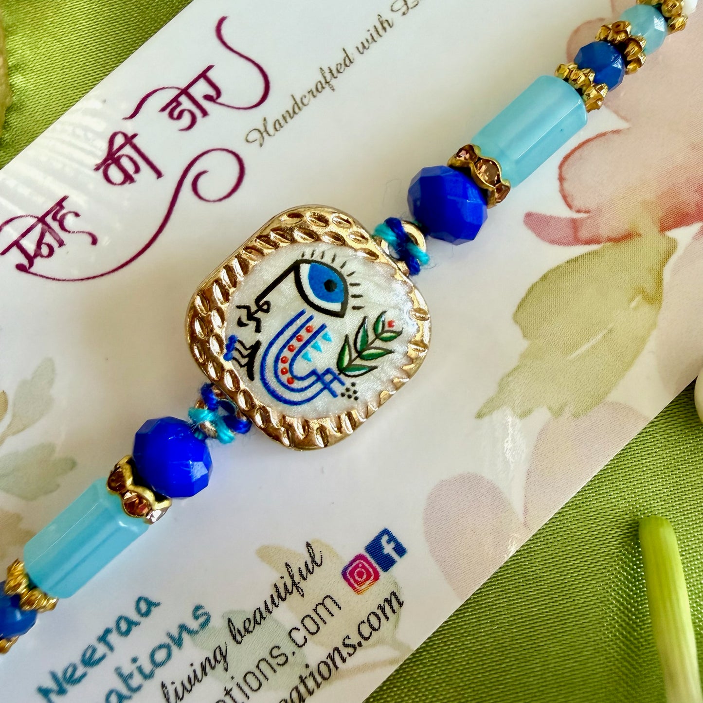 Handcrafted Evil Eye Protection Rakhi
