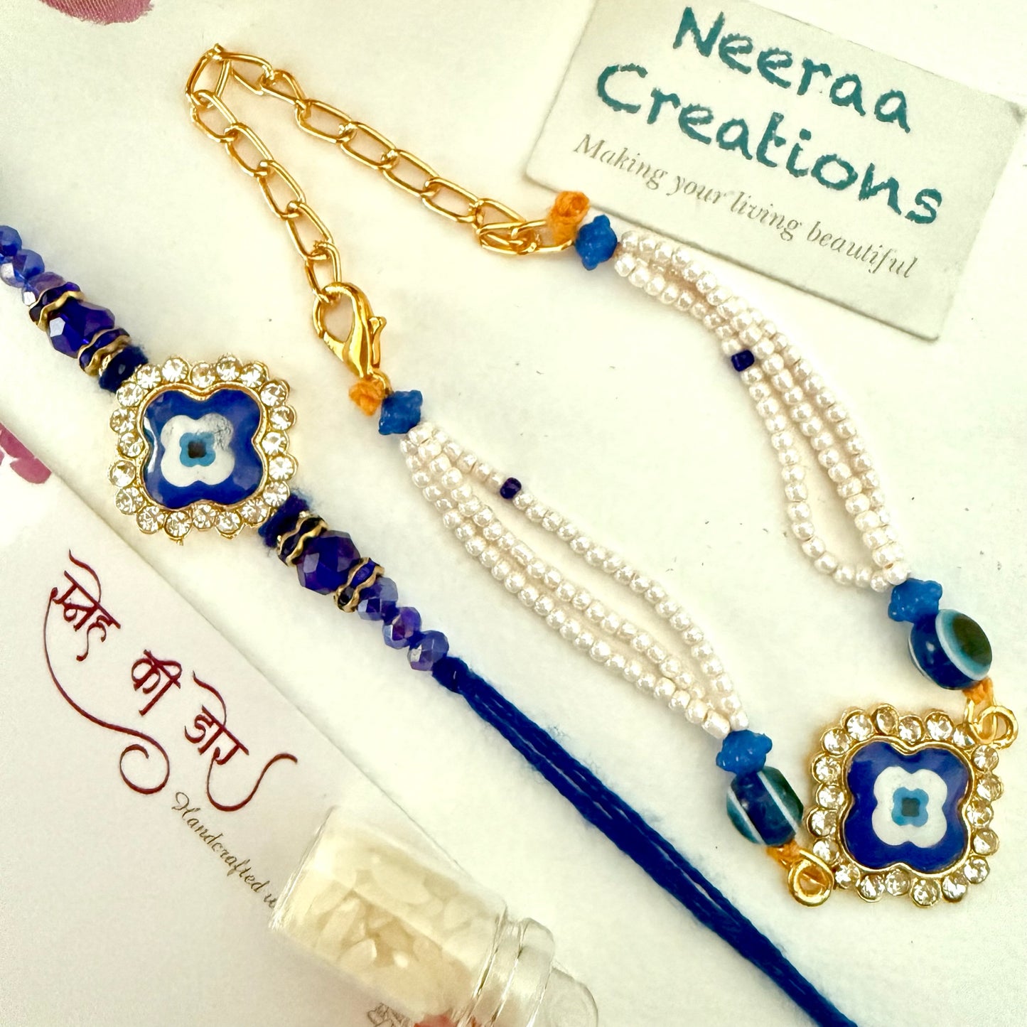 Evil Eye Rakhi set for Bhaiya-Bhabhi