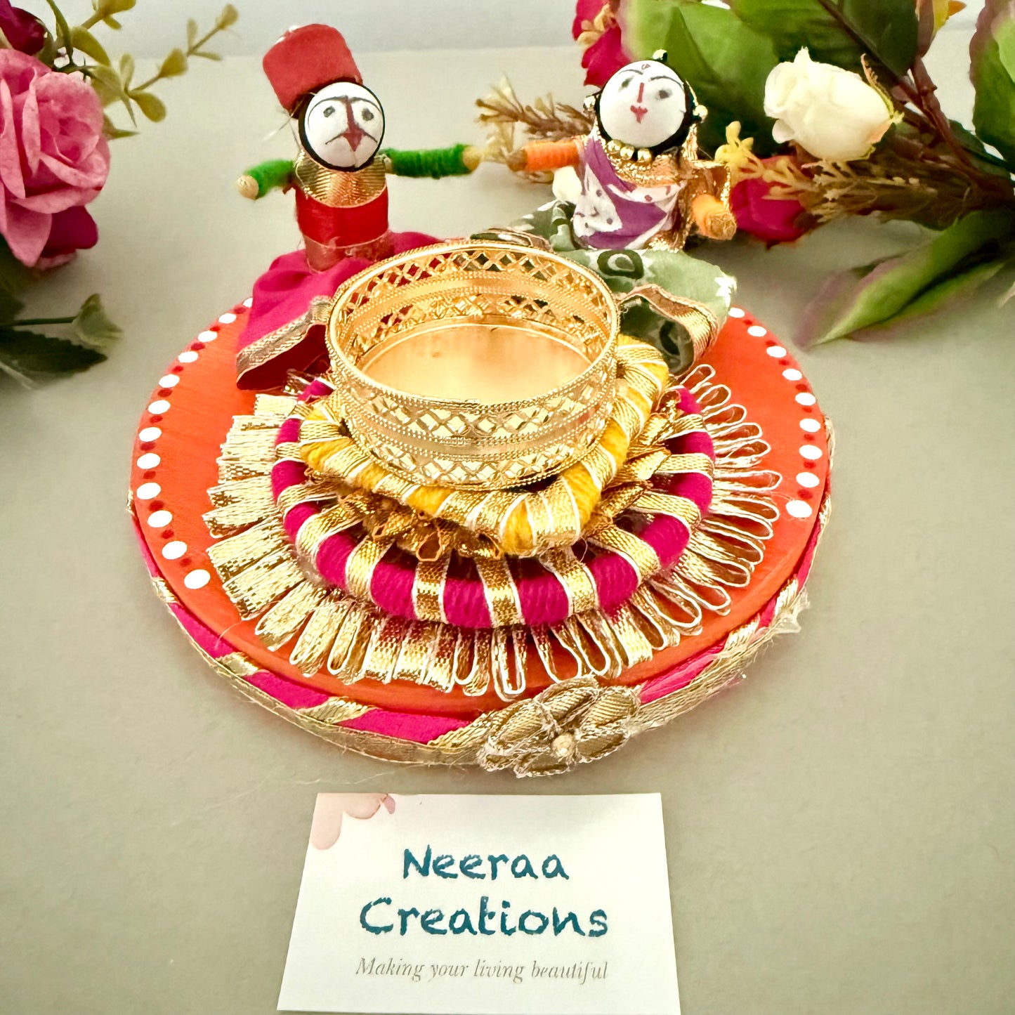 Puppet couple Tea light holder