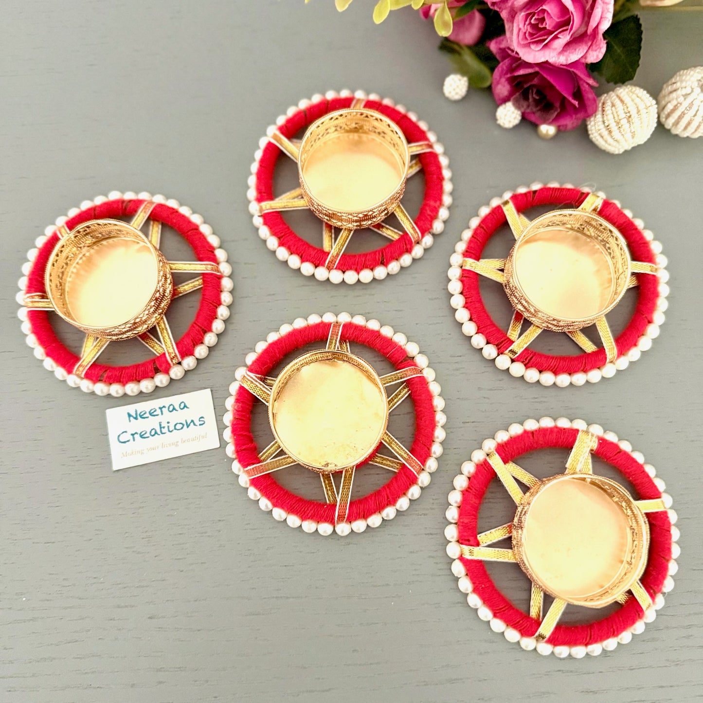 Decorative set of Tea-light holders (Set of 5)