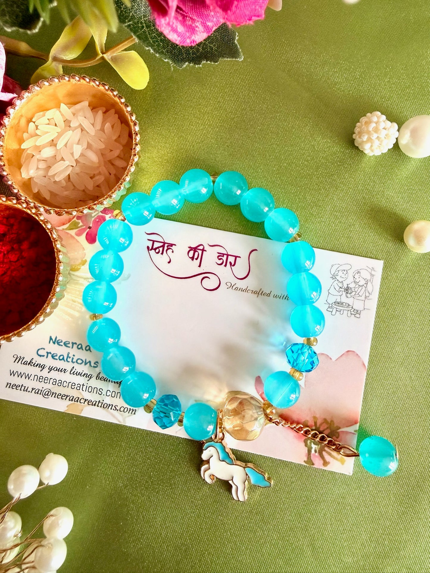 Whimsical Unicorn Charm Kids' Rakhi