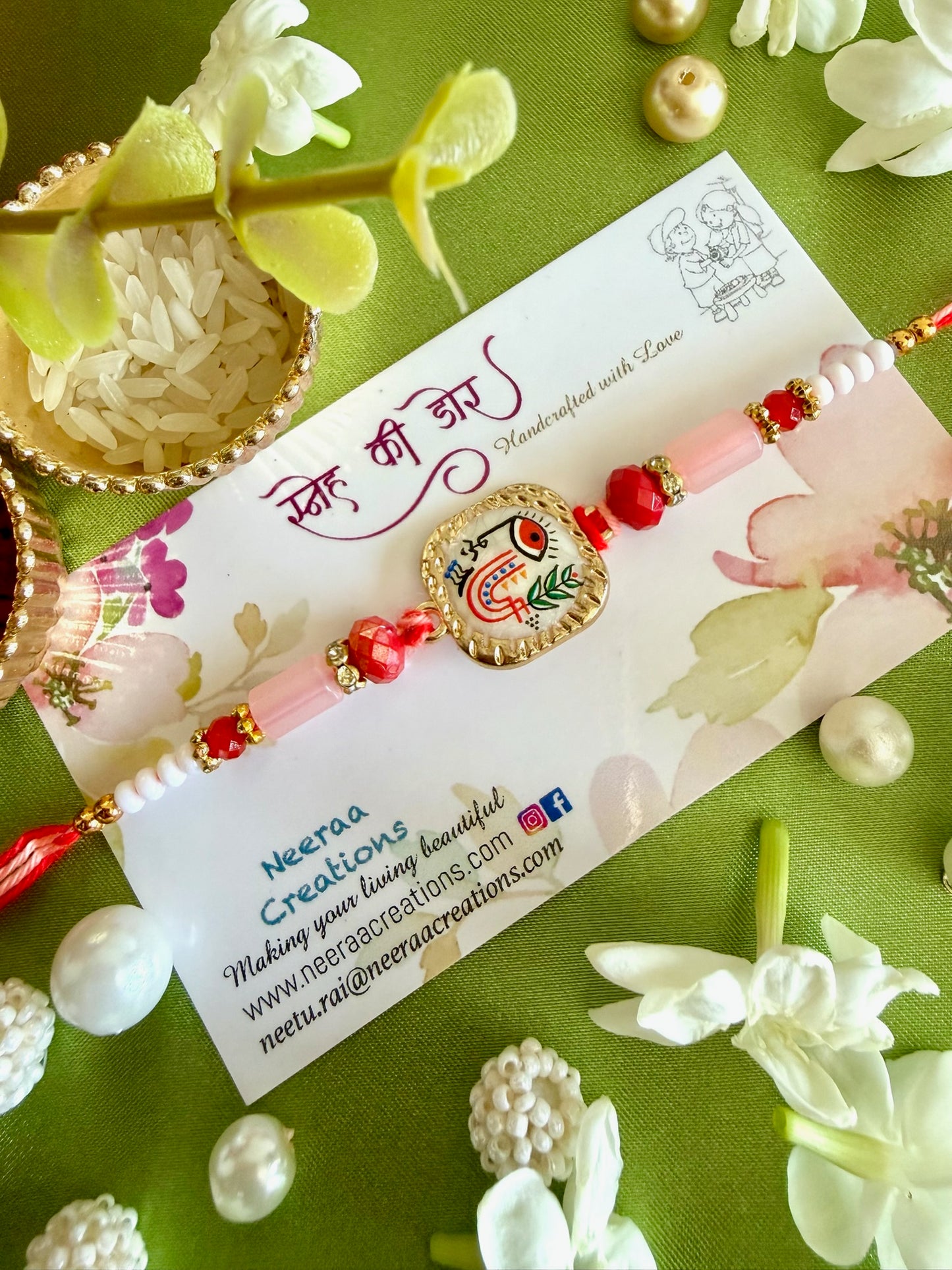 Handcrafted Evil Eye Protection Rakhi