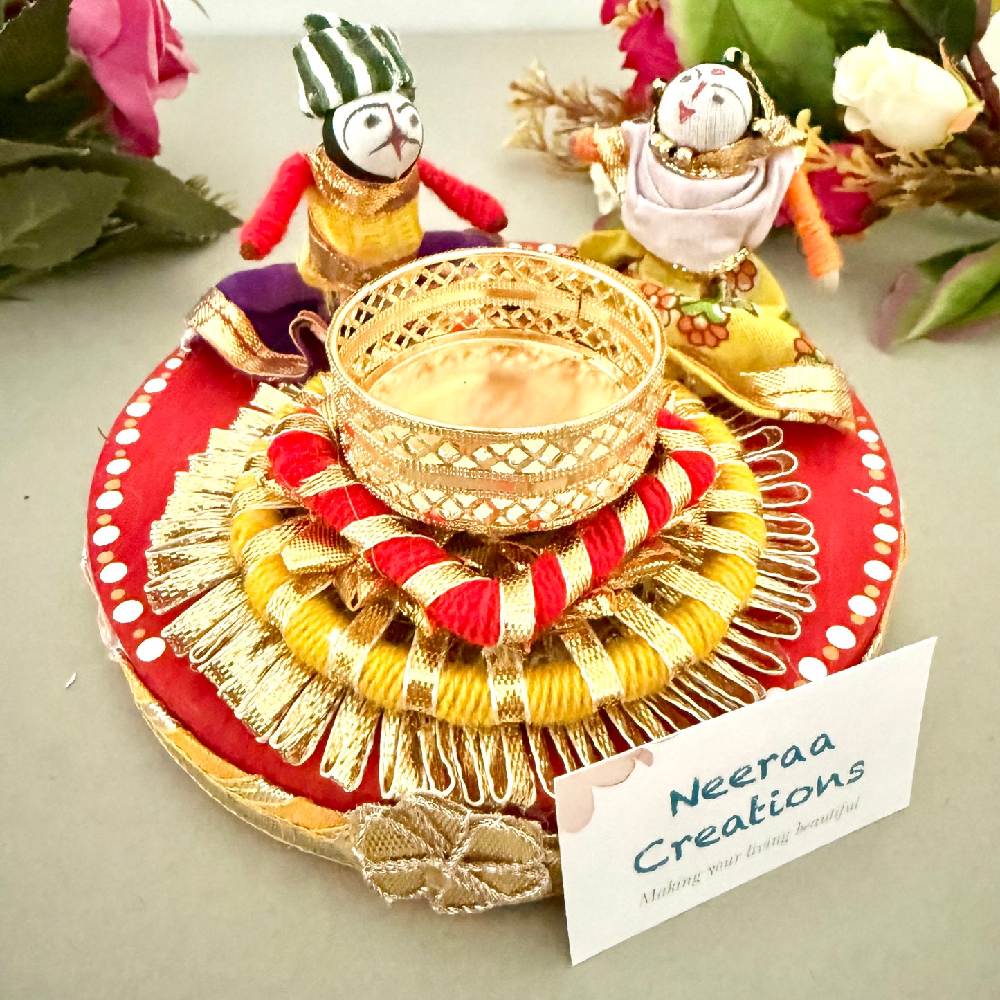 Puppet couple Tea light holder