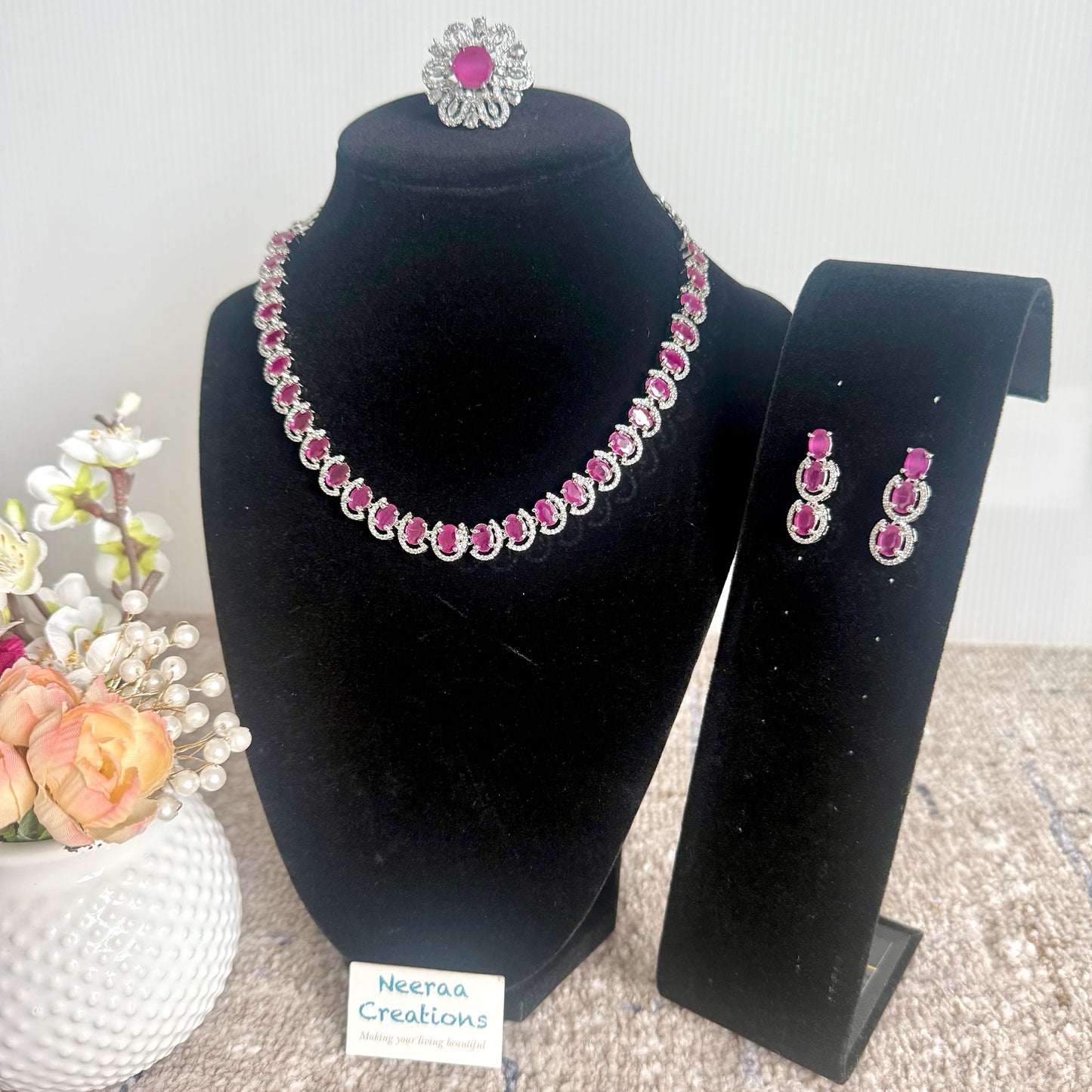Necklace, Ring & Earrings Set