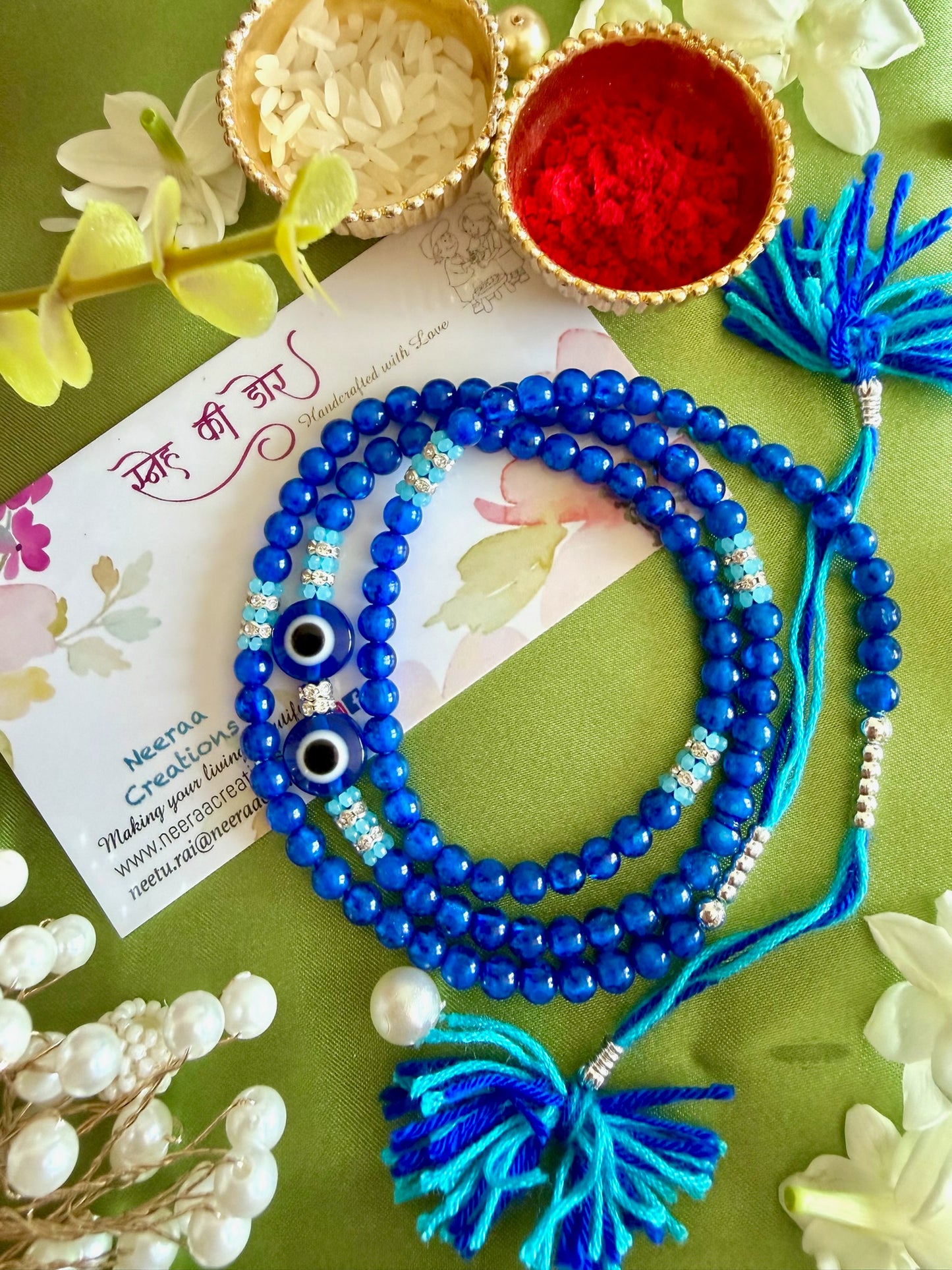 Triple-Fold Evil Eye Protection Rakhi