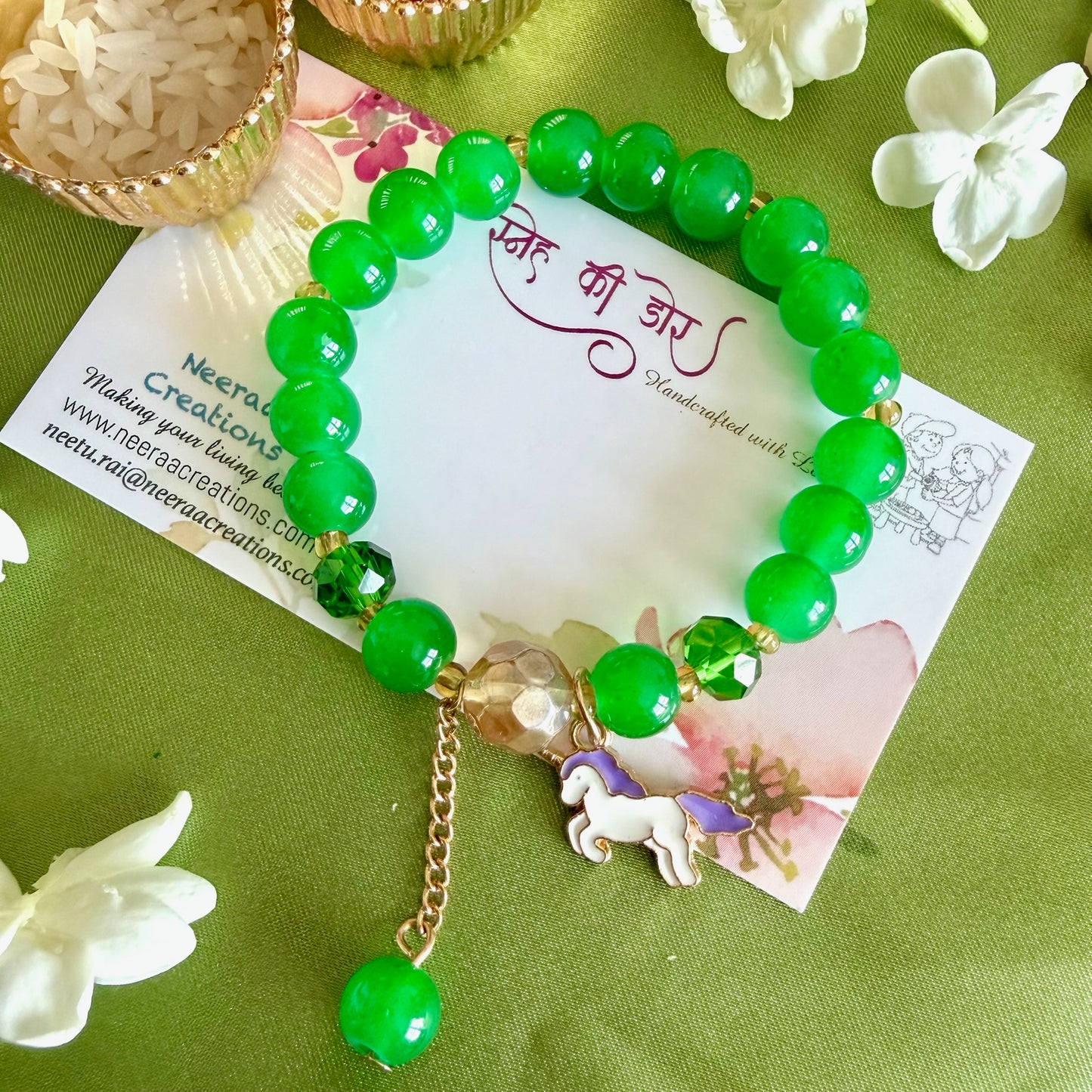 Whimsical Unicorn Charm Kids' Rakhi