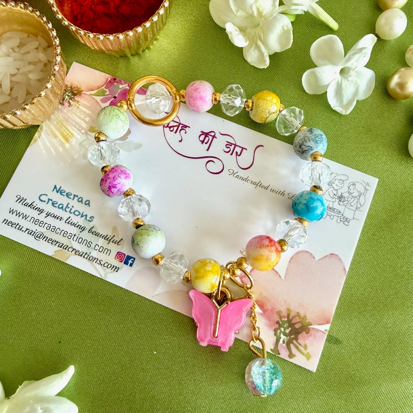 Enchanting Butterfly Charm Kids' Rakhi