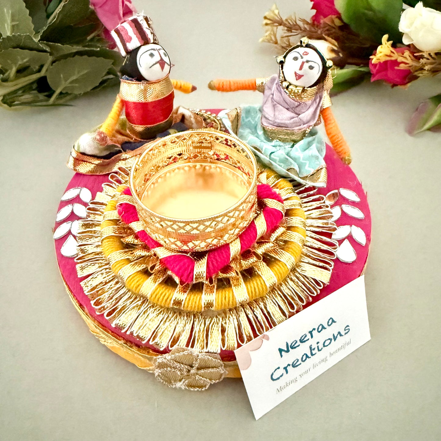 Puppet couple Tea light holder