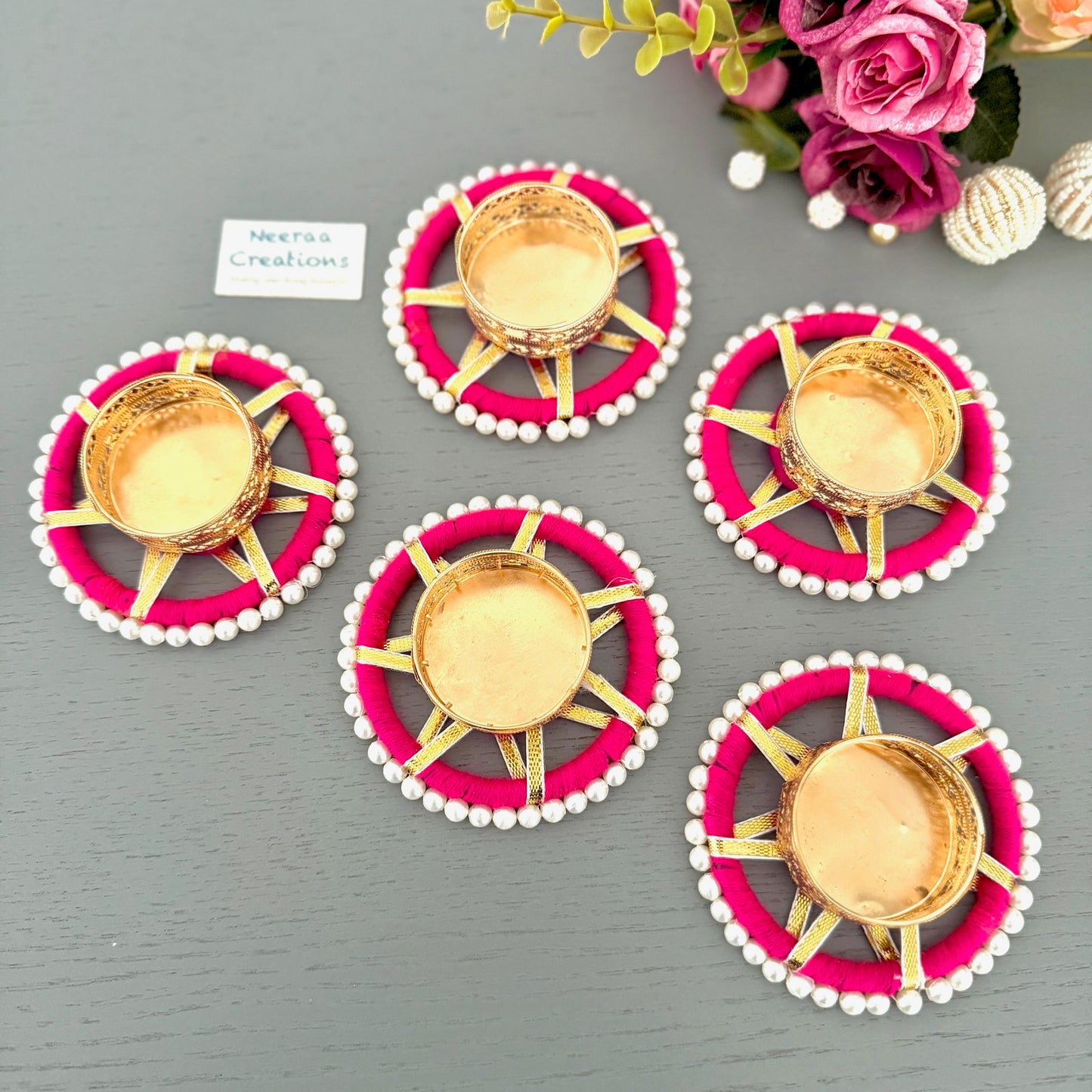 Decorative set of Tea-light holders (Set of 5)