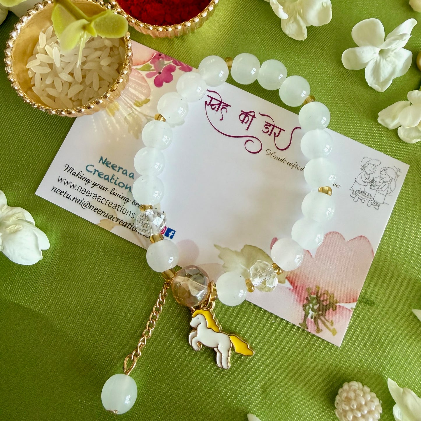 Whimsical Unicorn Charm Kids' Rakhi