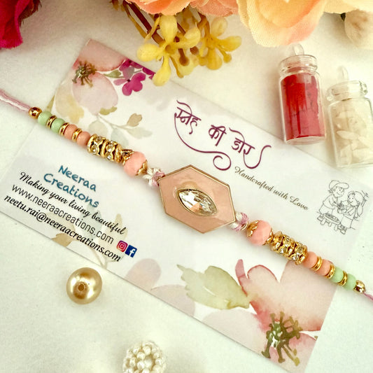 Meenakari Kundan Rakhi for Brother