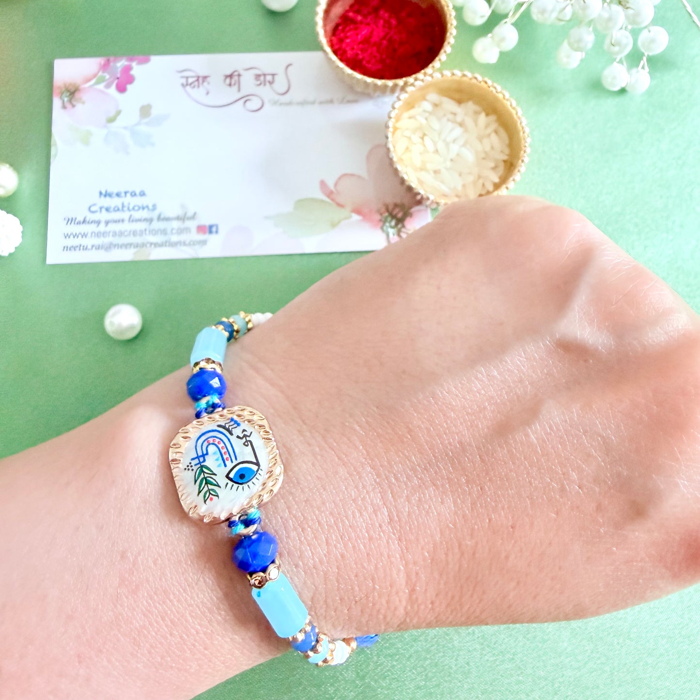 Handcrafted Evil Eye Protection Rakhi