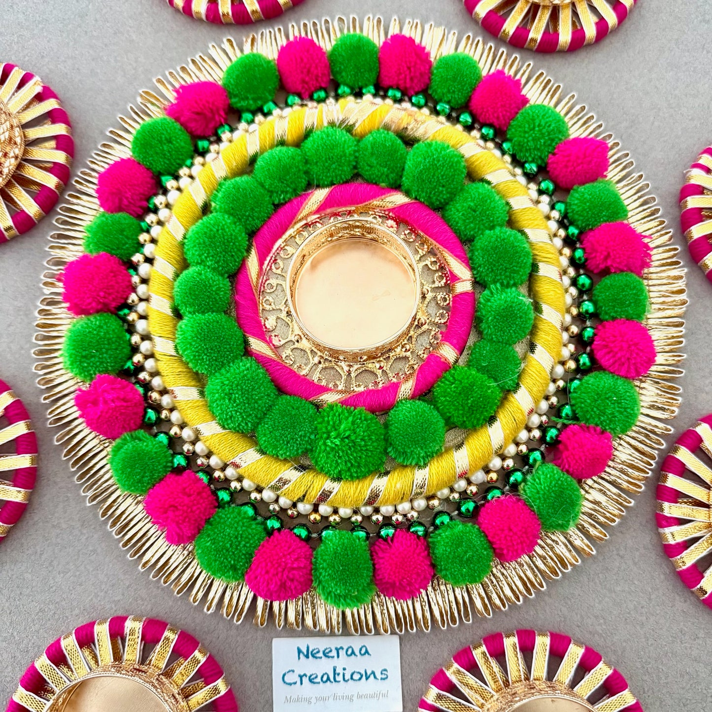 Festive Rangoli Tealight Decoration Set