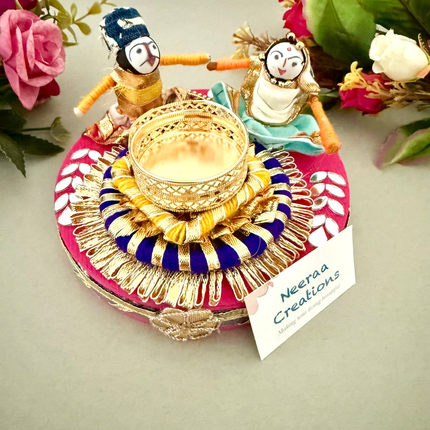 Puppet couple Tea light holder