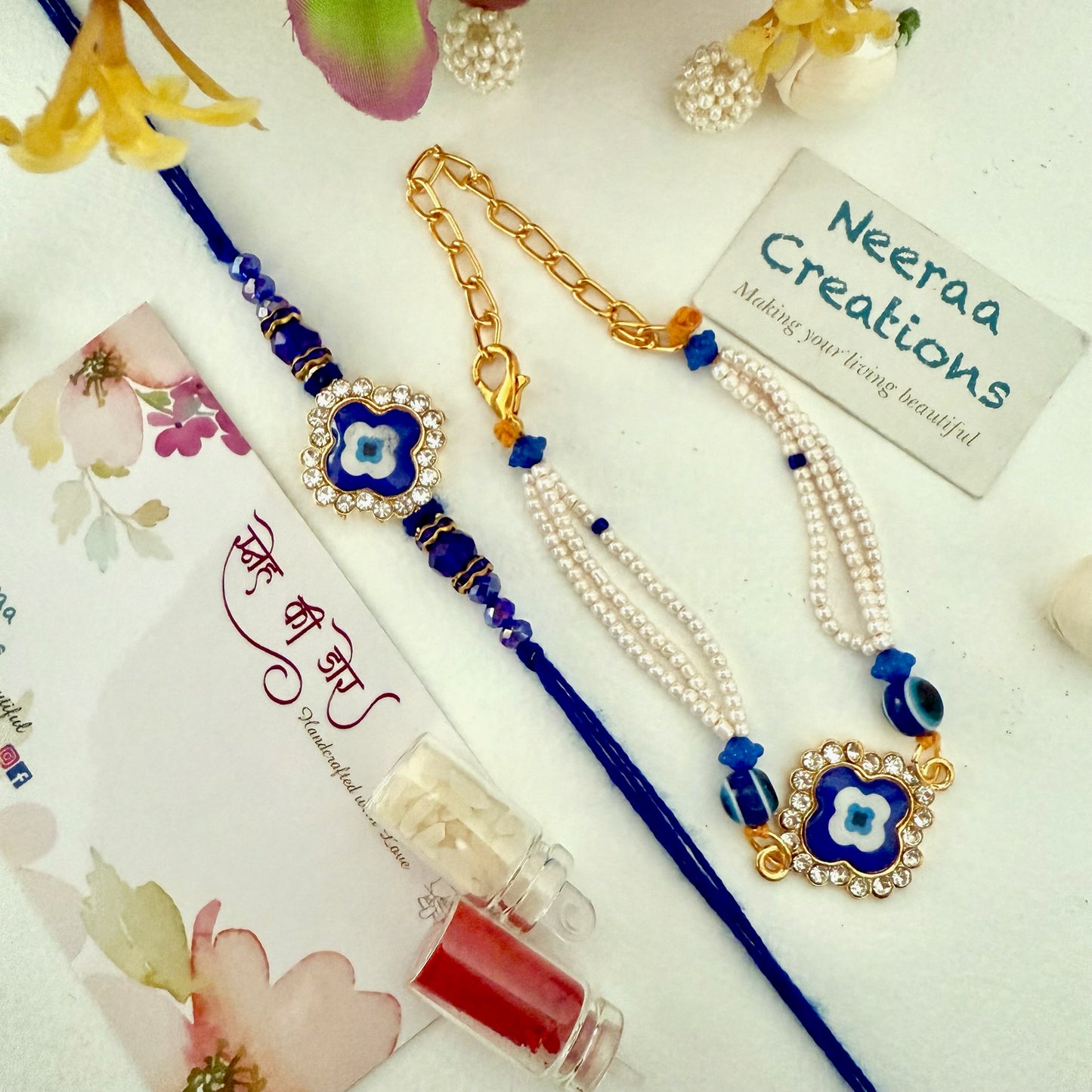 Evil Eye Rakhi set for Bhaiya-Bhabhi