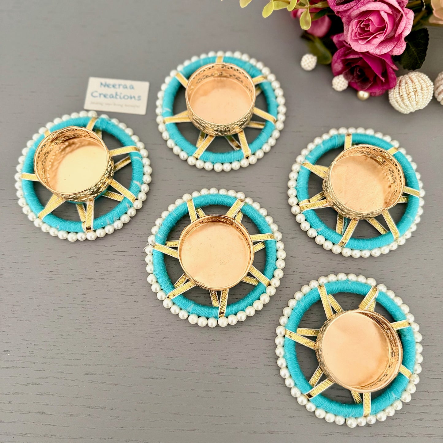 Decorative set of Tea-light holders (Set of 5)