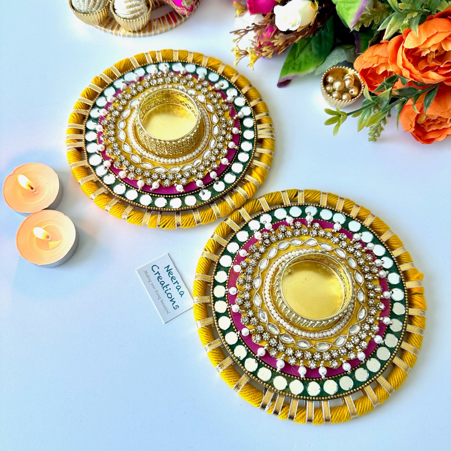 Festival Decoration Diyas - Set of 2
