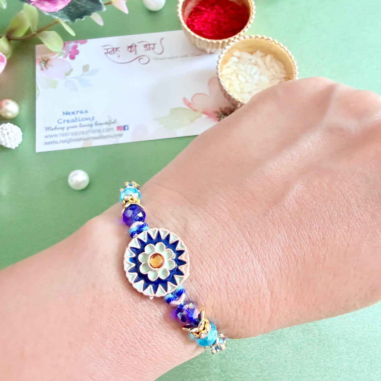 Radiant Sun and Evil Eye Rakhi
