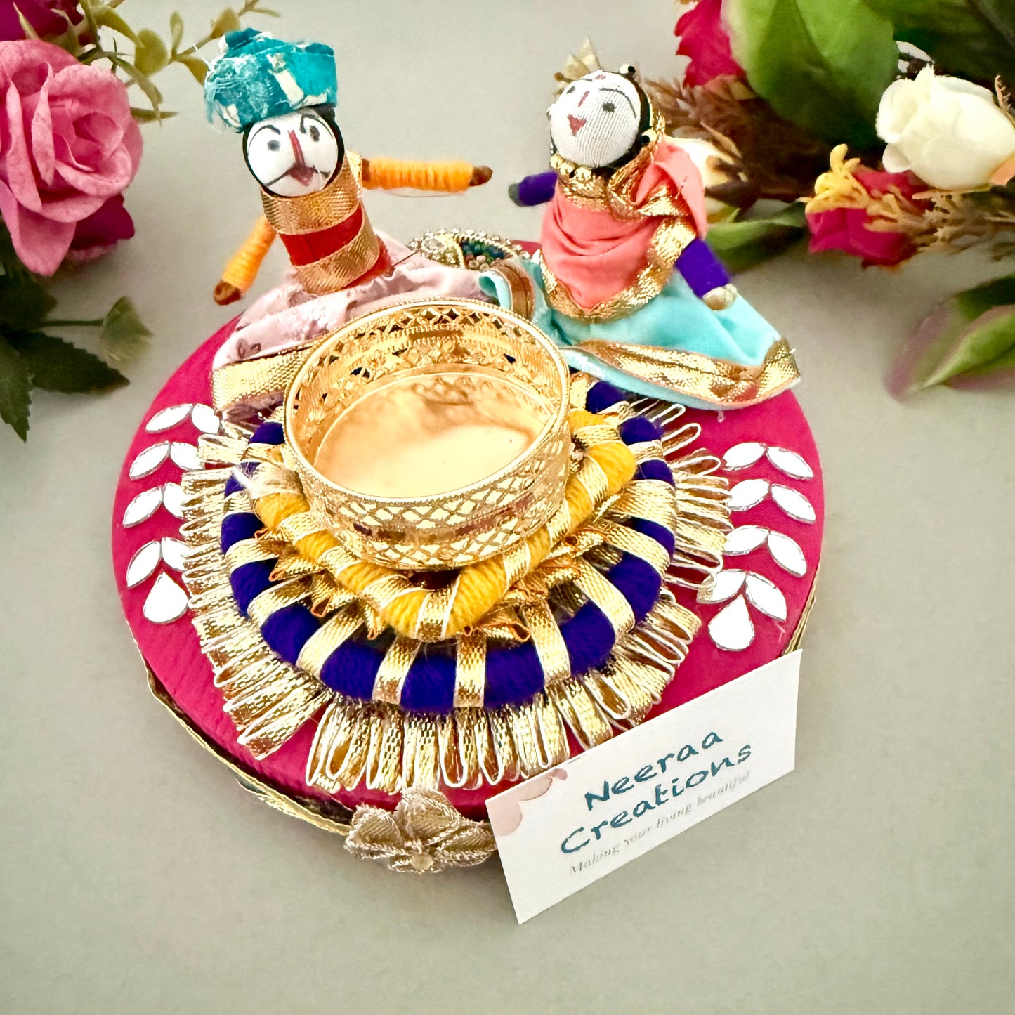 Puppet couple Tea light holder