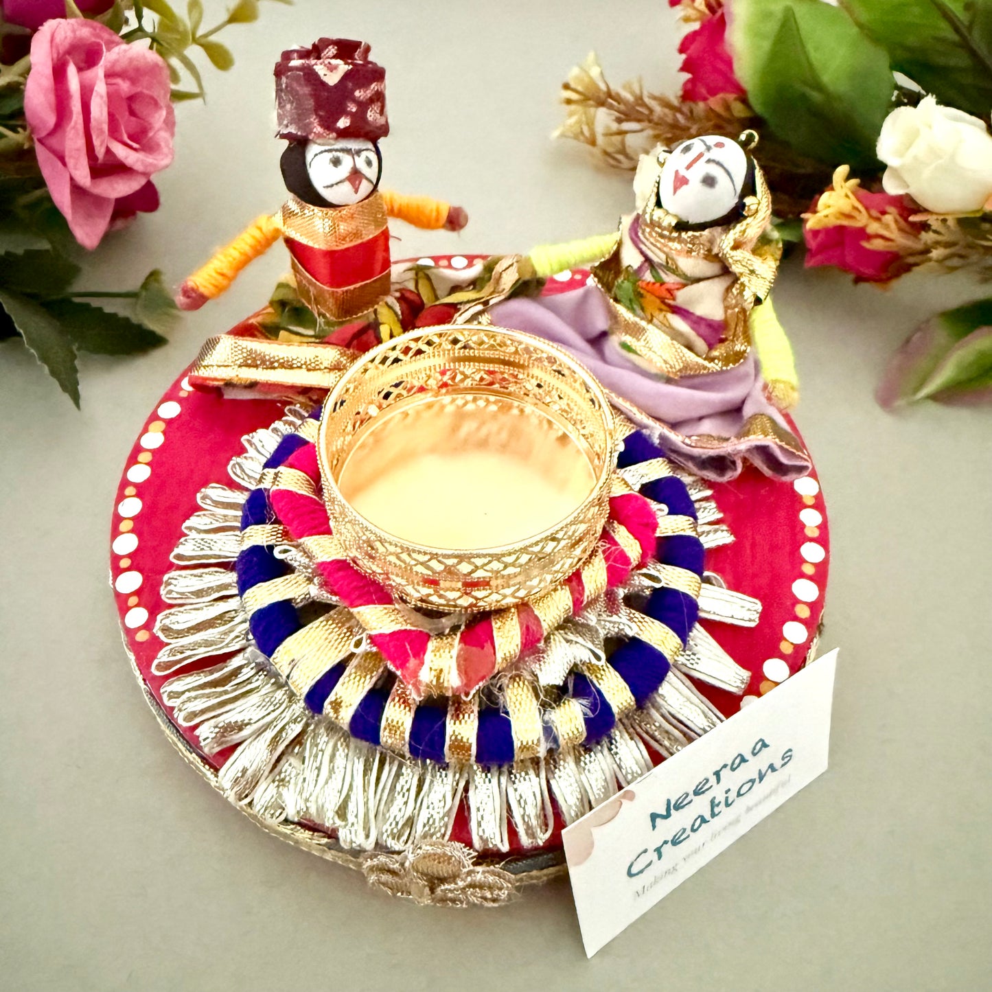 Puppet couple Tea light holder
