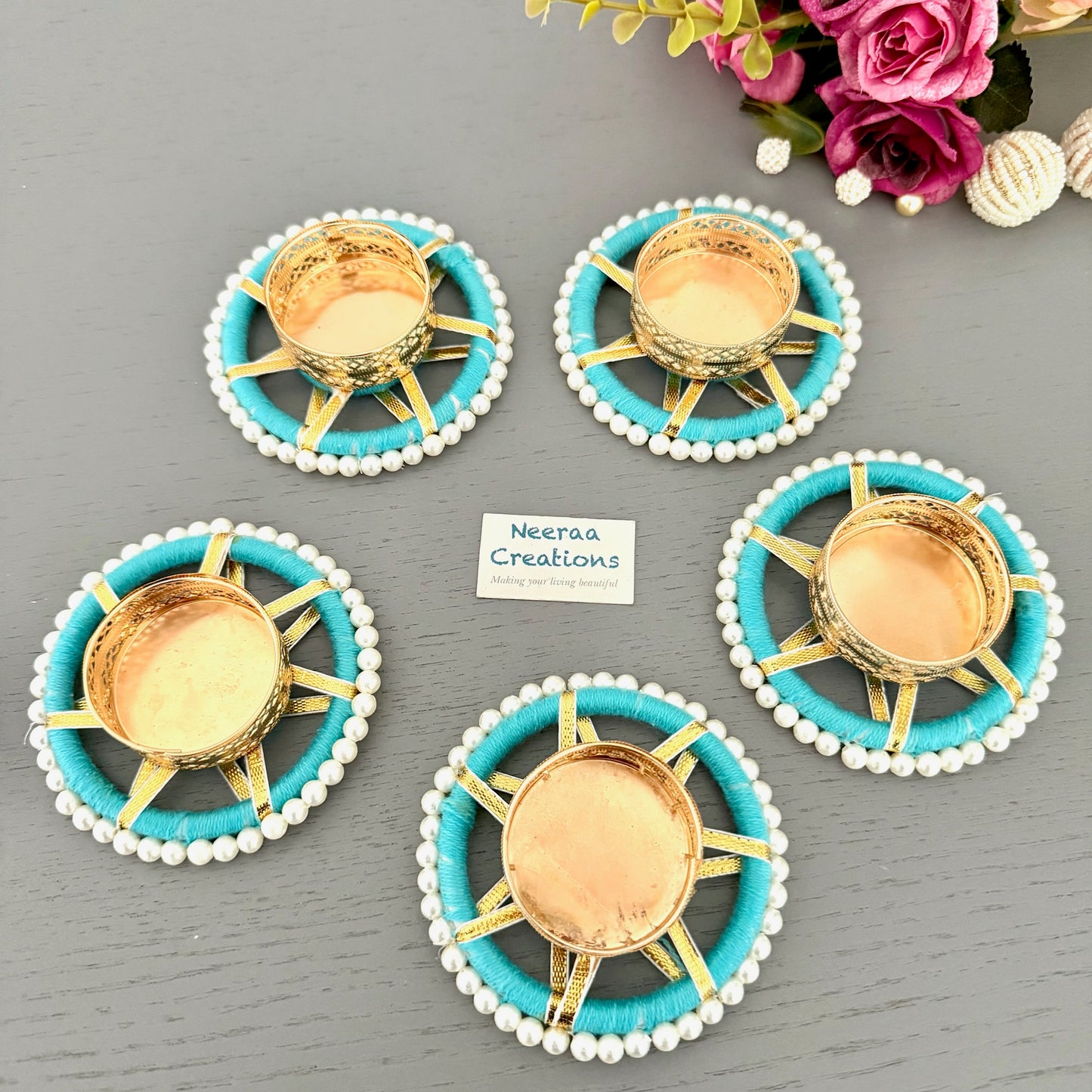 Decorative set of Tea-light holders (Set of 5)